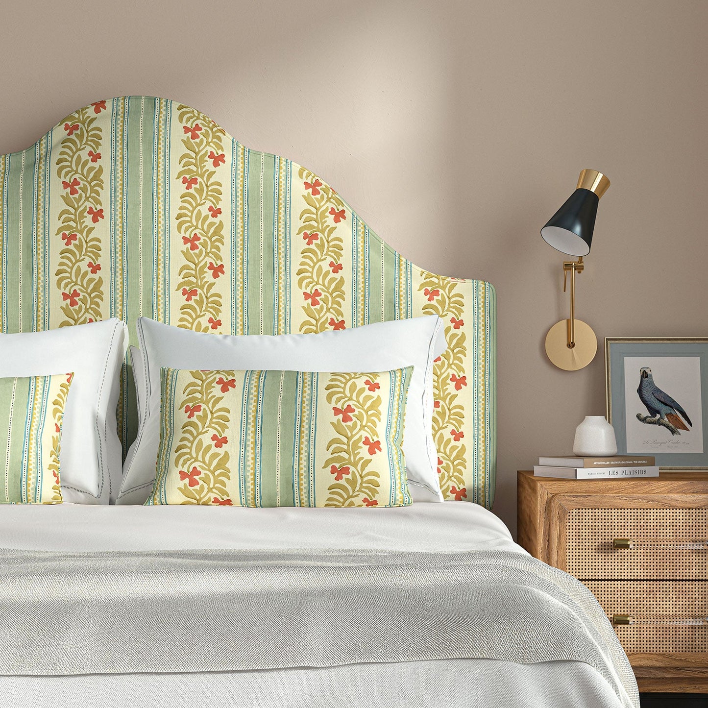 Linwood Yala Stripe Cardinal FR Made to Measure Curtains