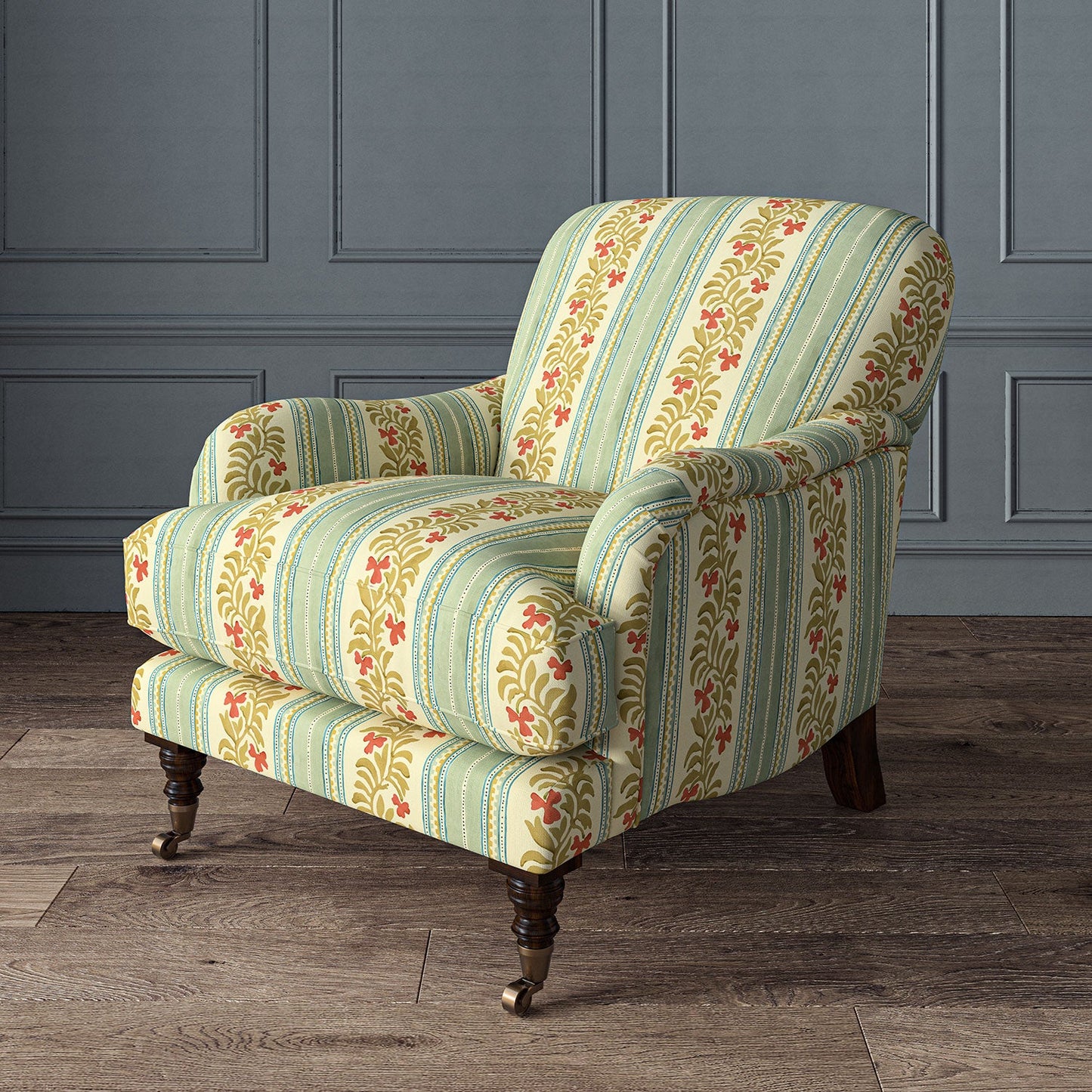 Linwood Yala Stripe Cardinal Made to Measure Curtains