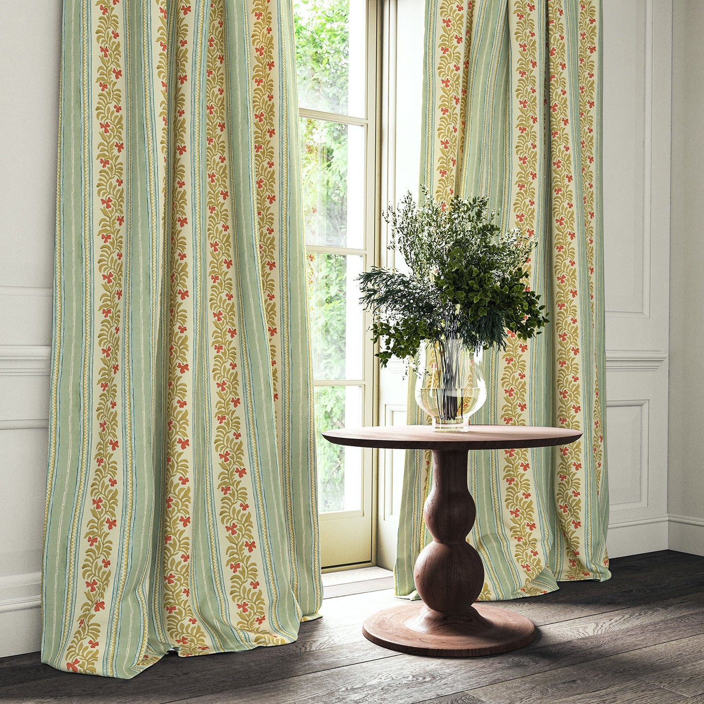 Linwood Yala Stripe Cardinal Made to Measure Curtains