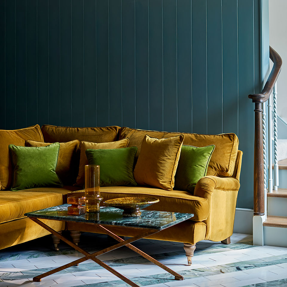 Linwood Omega Mustard CFR Made to Measure Curtains