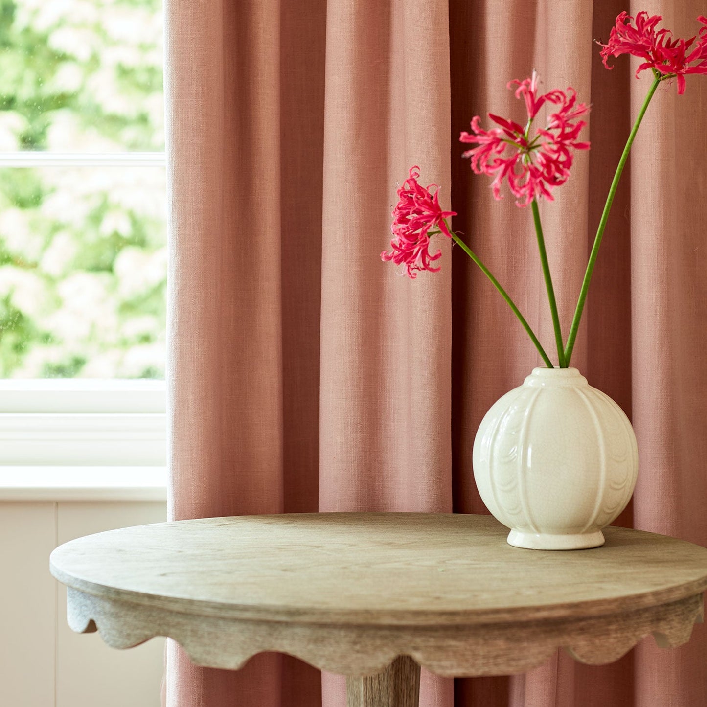 Linwood Pluto Carnation FR Made to Measure Curtains