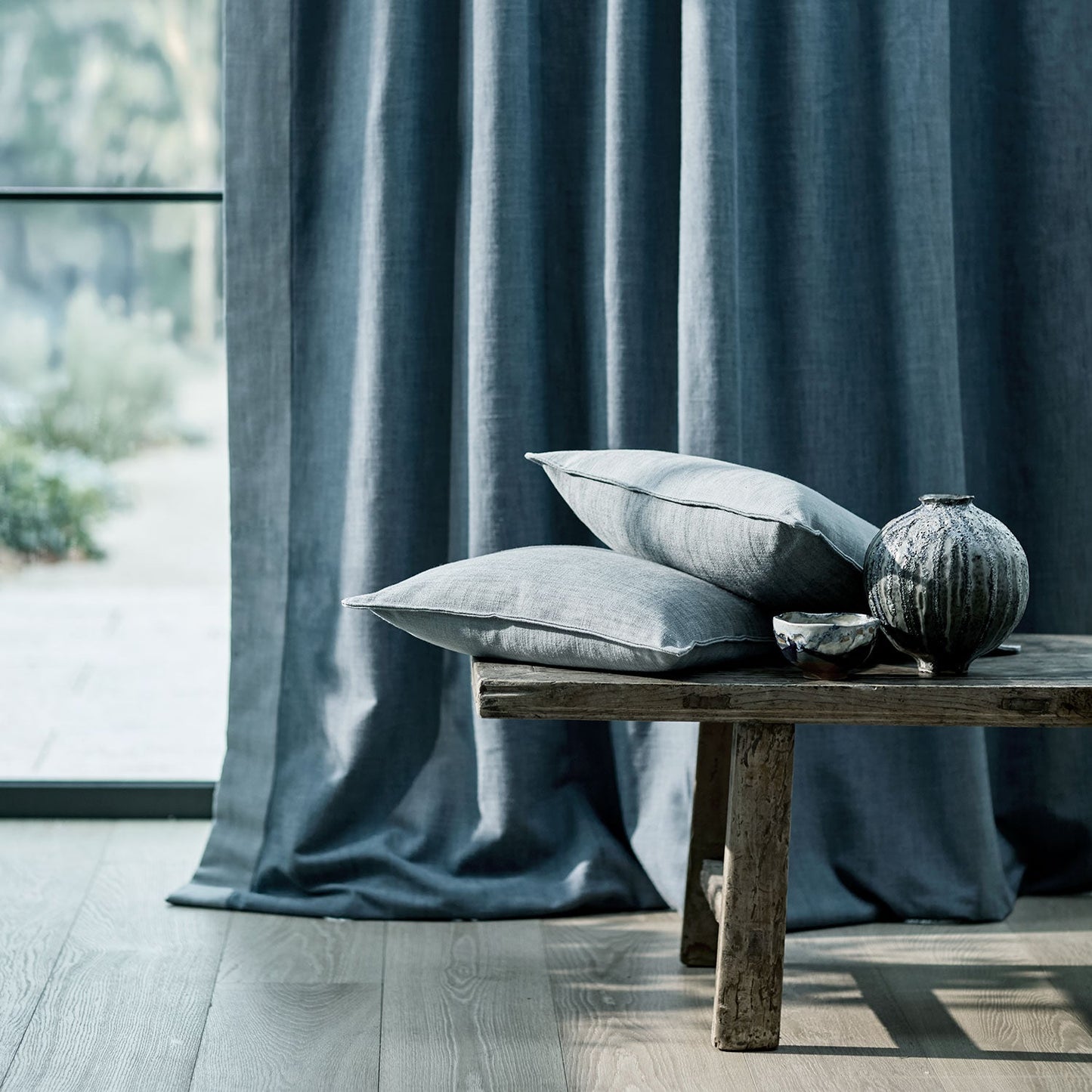 Linwood Pluto Cobalt FR Made to Measure Curtains