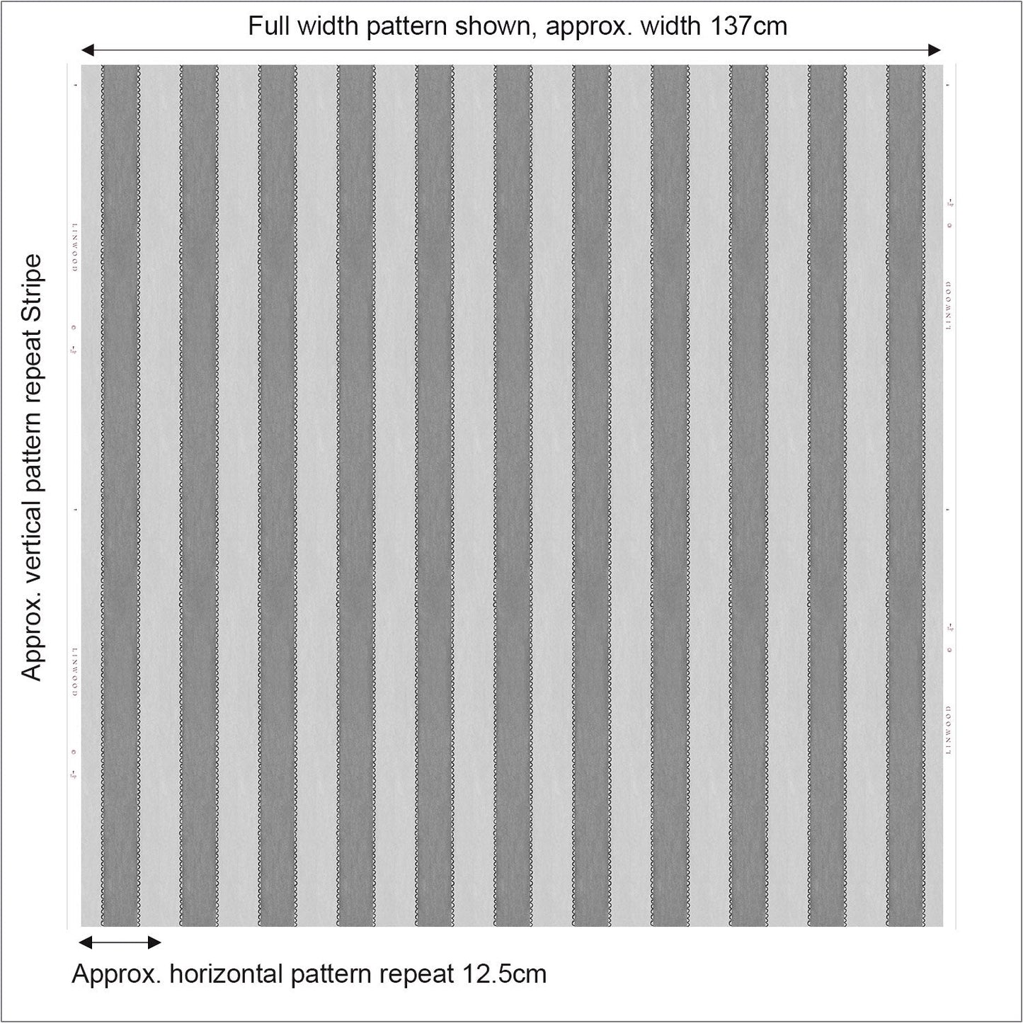 Linwood Lola Stripe Double Denim FR Made to Measure Curtains