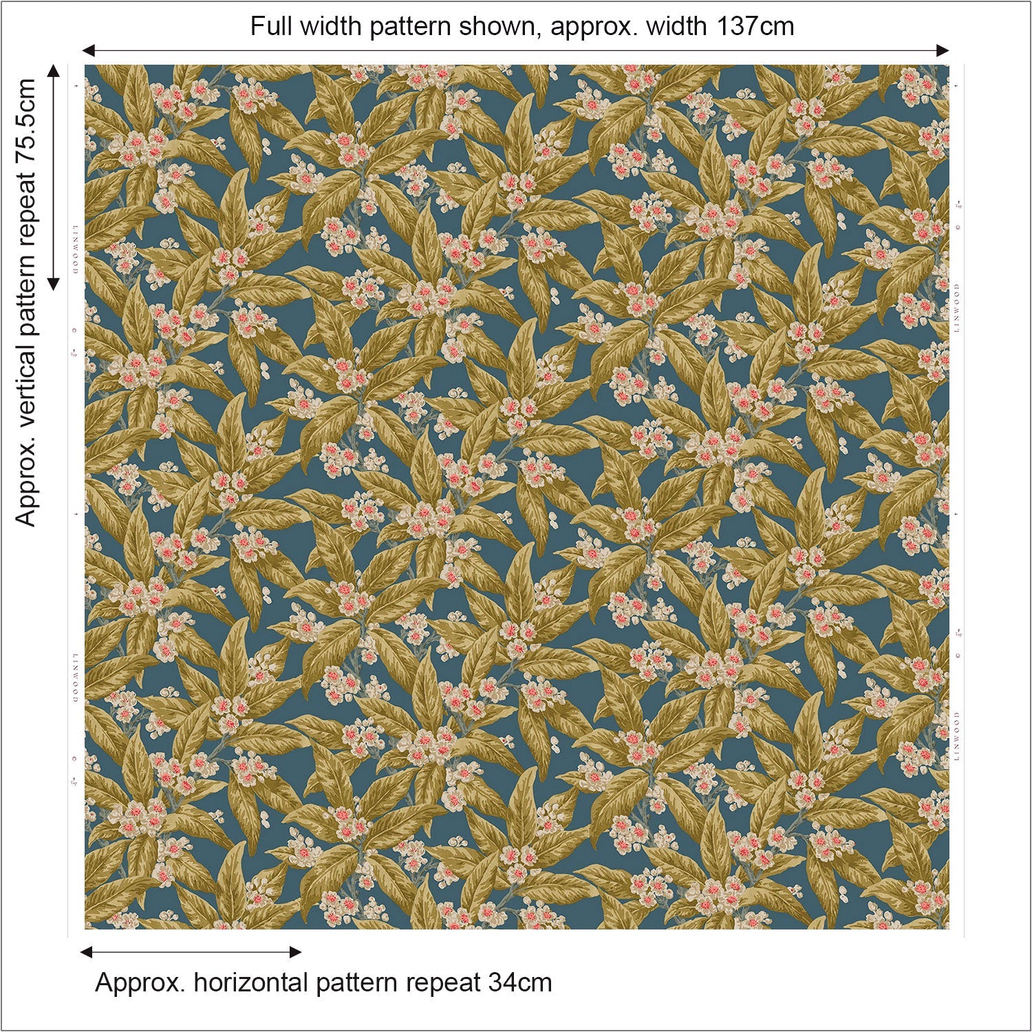Linwood Loseley Velvet Airforce Blue FR Made to Measure Curtains