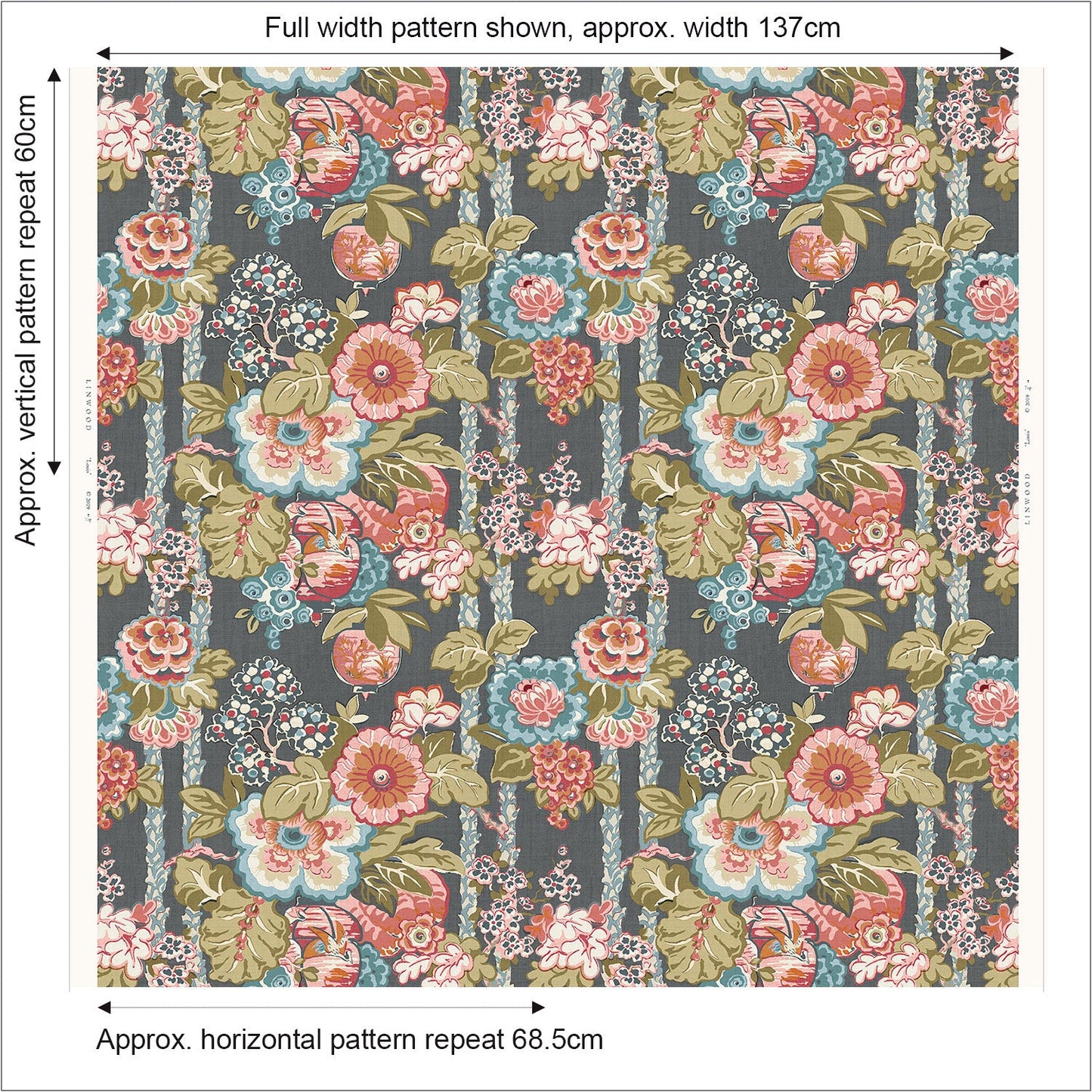 Linwood Louis Ginger Made to Measure Curtains