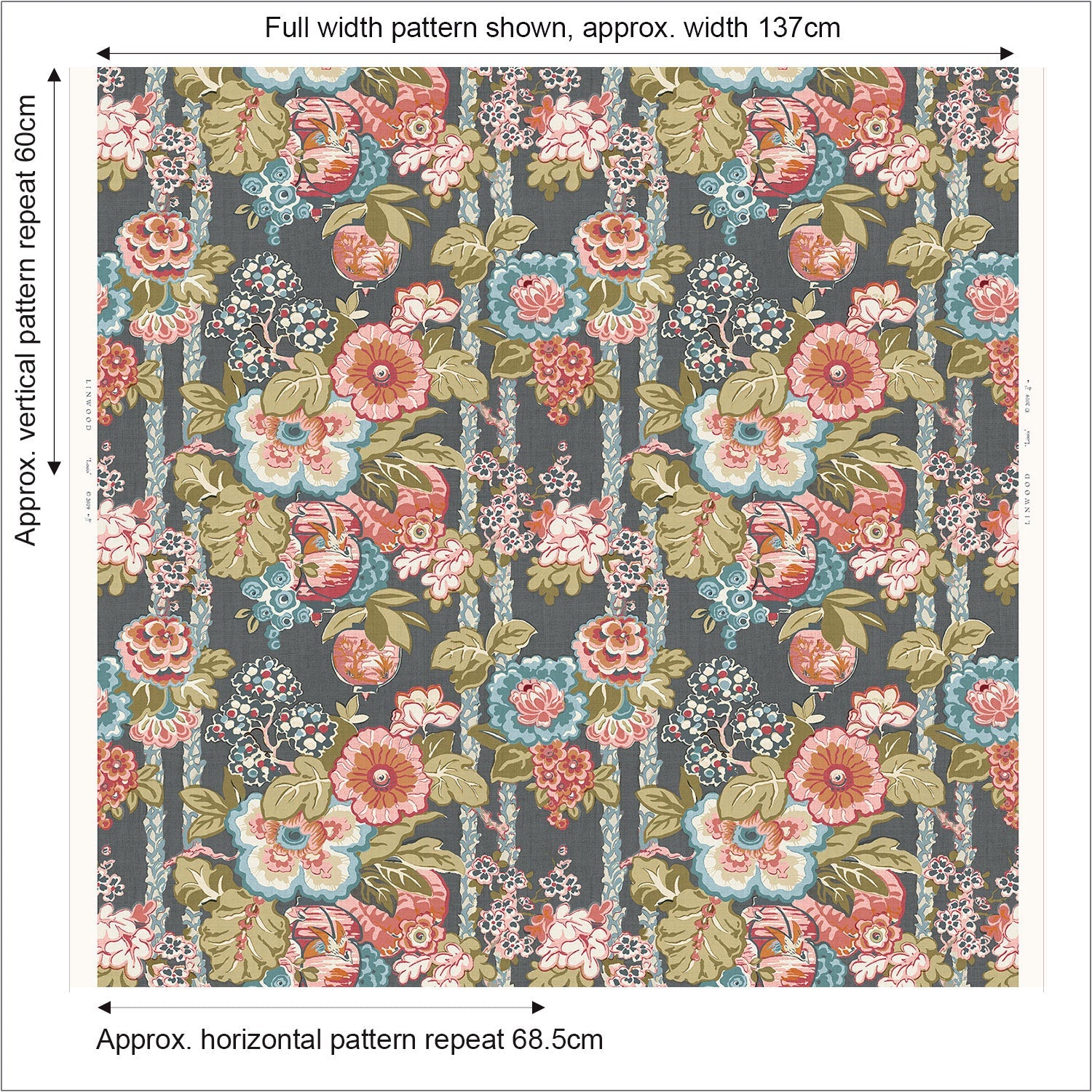 Linwood Louis Ginger Made to Measure Curtains