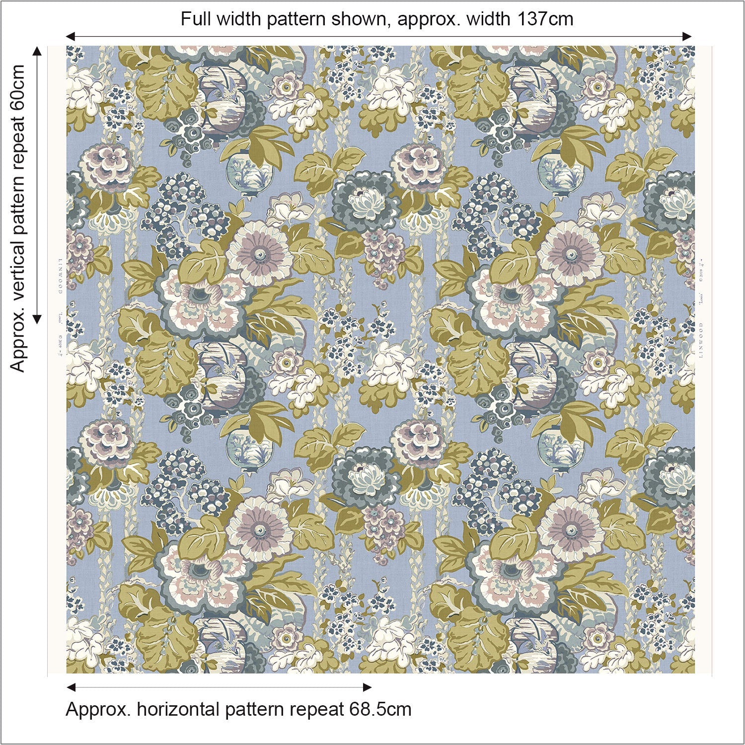 Linwood Louis Dusk Made to Measure Curtains