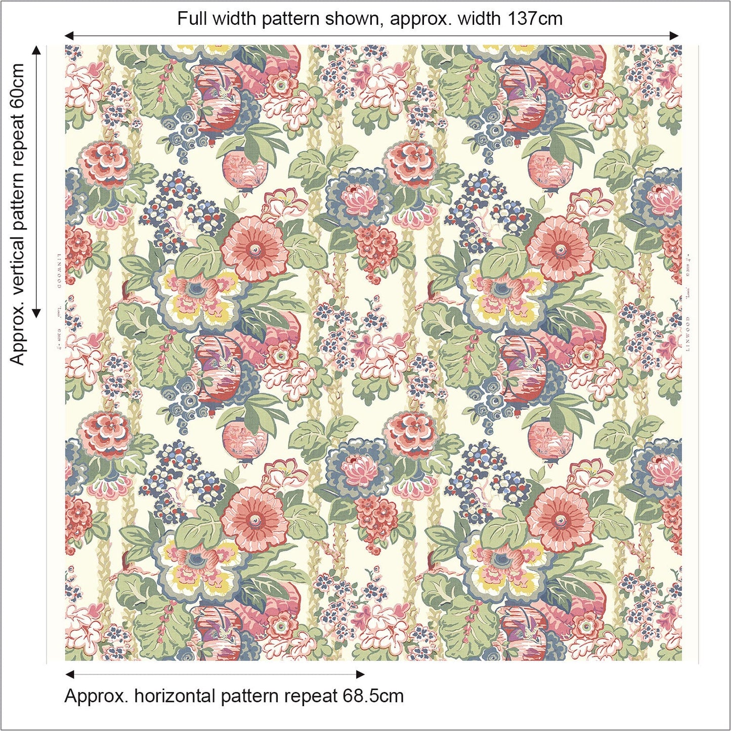 Linwood Louis Blossom Made to Measure Curtains