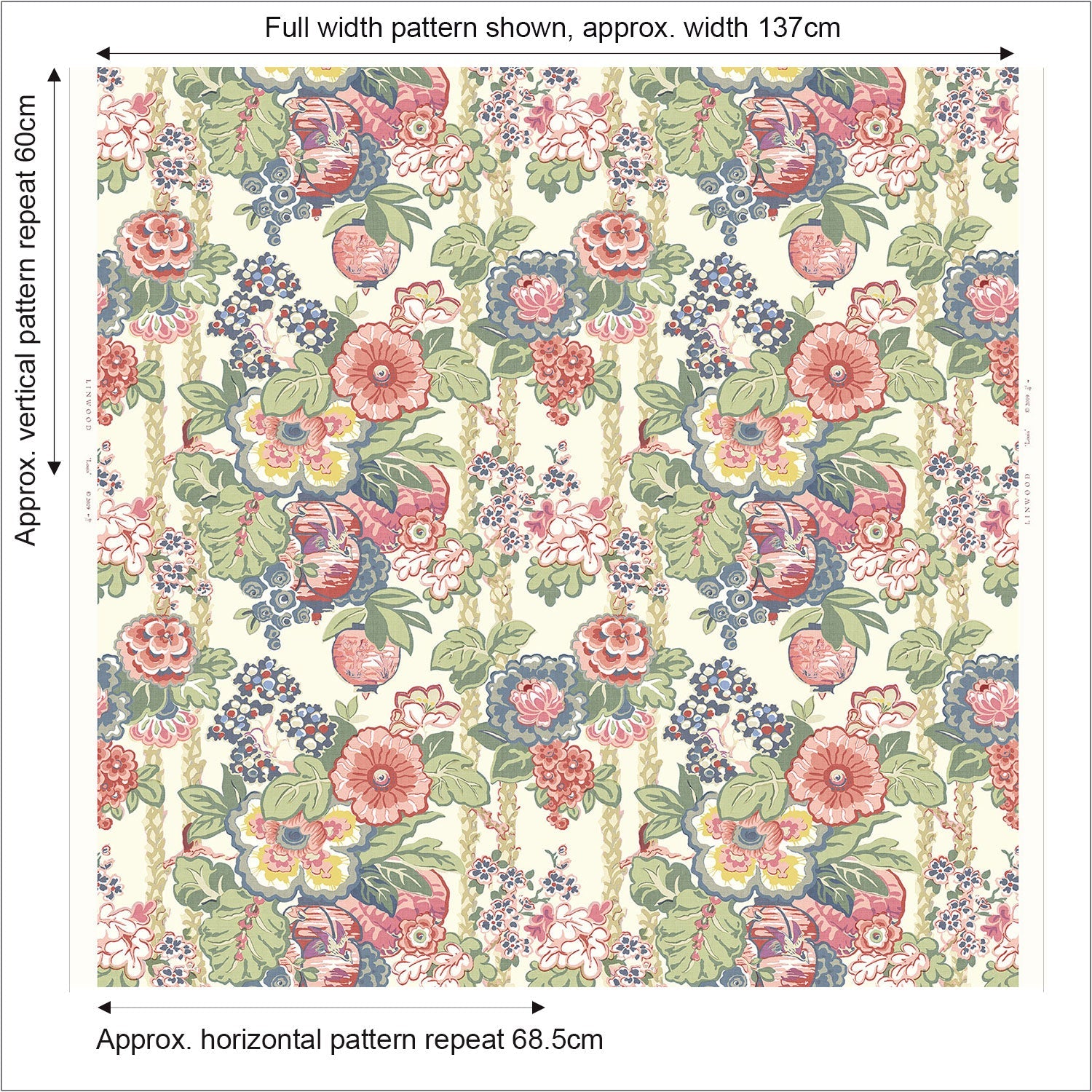 Linwood Louis Blossom Made to Measure Curtains