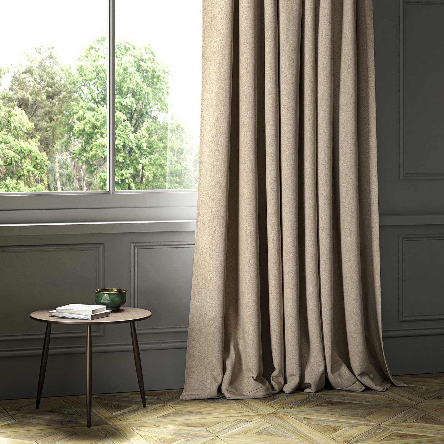 Linwood Lana Biscotti FR Made to Measure Curtains