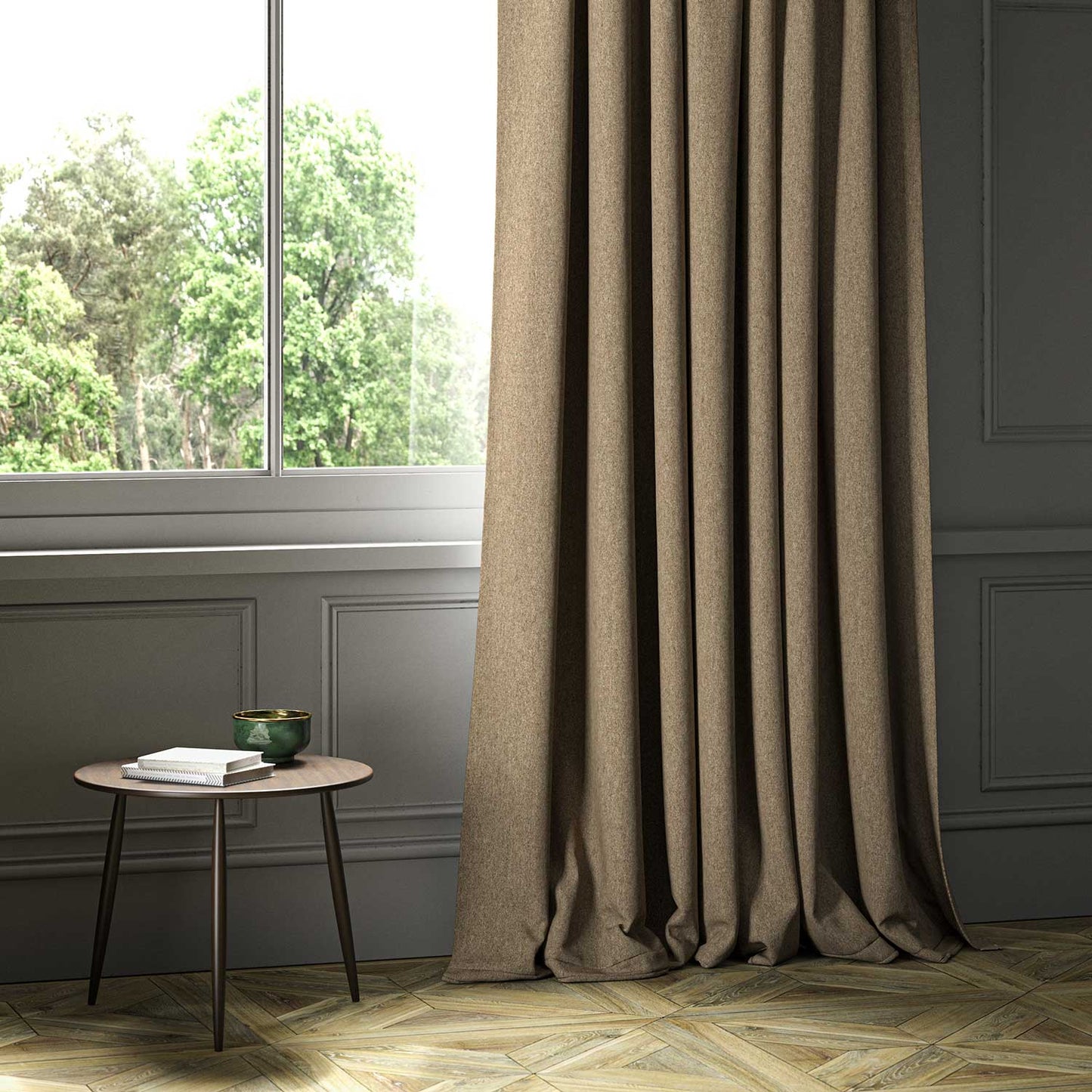 Linwood Lana Fawn FR Made to Measure Curtains