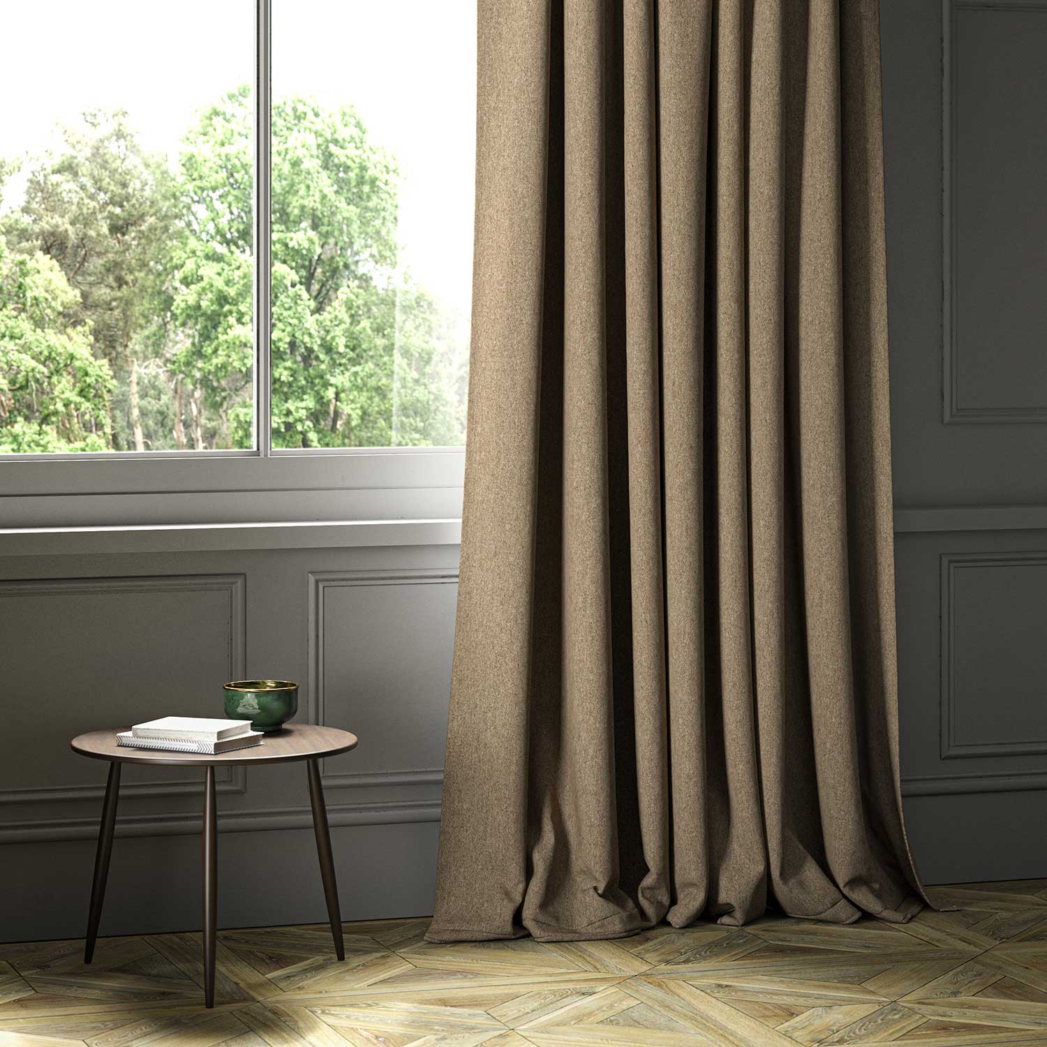 Linwood Lana Fawn FR Made to Measure Curtains