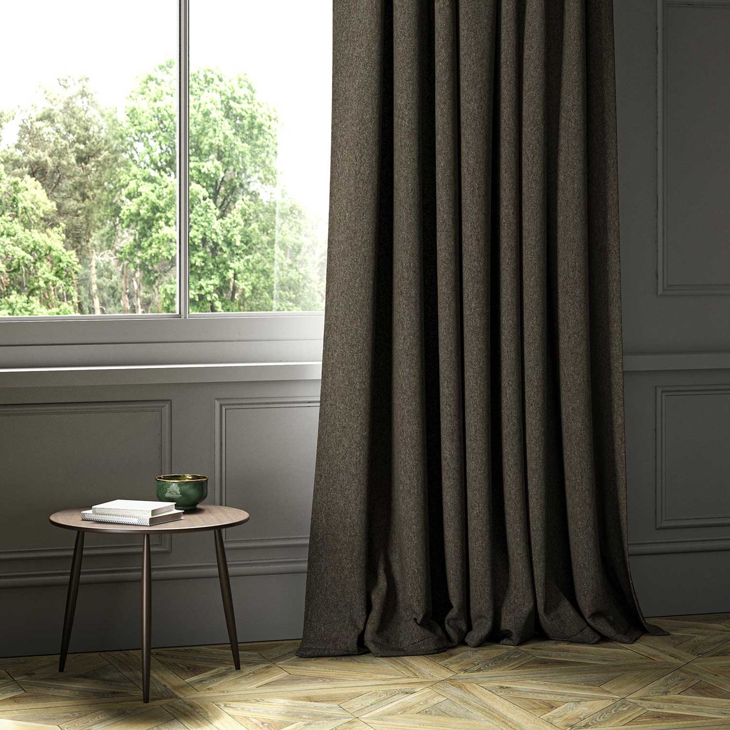 Linwood Lana Bistre FR Made to Measure Curtains