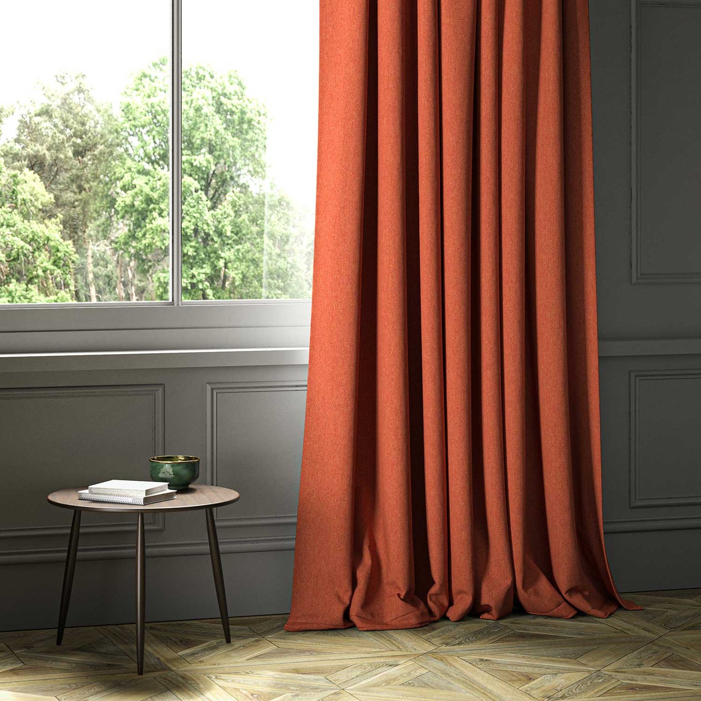 Linwood Lana Orange FR Made to Measure Curtains