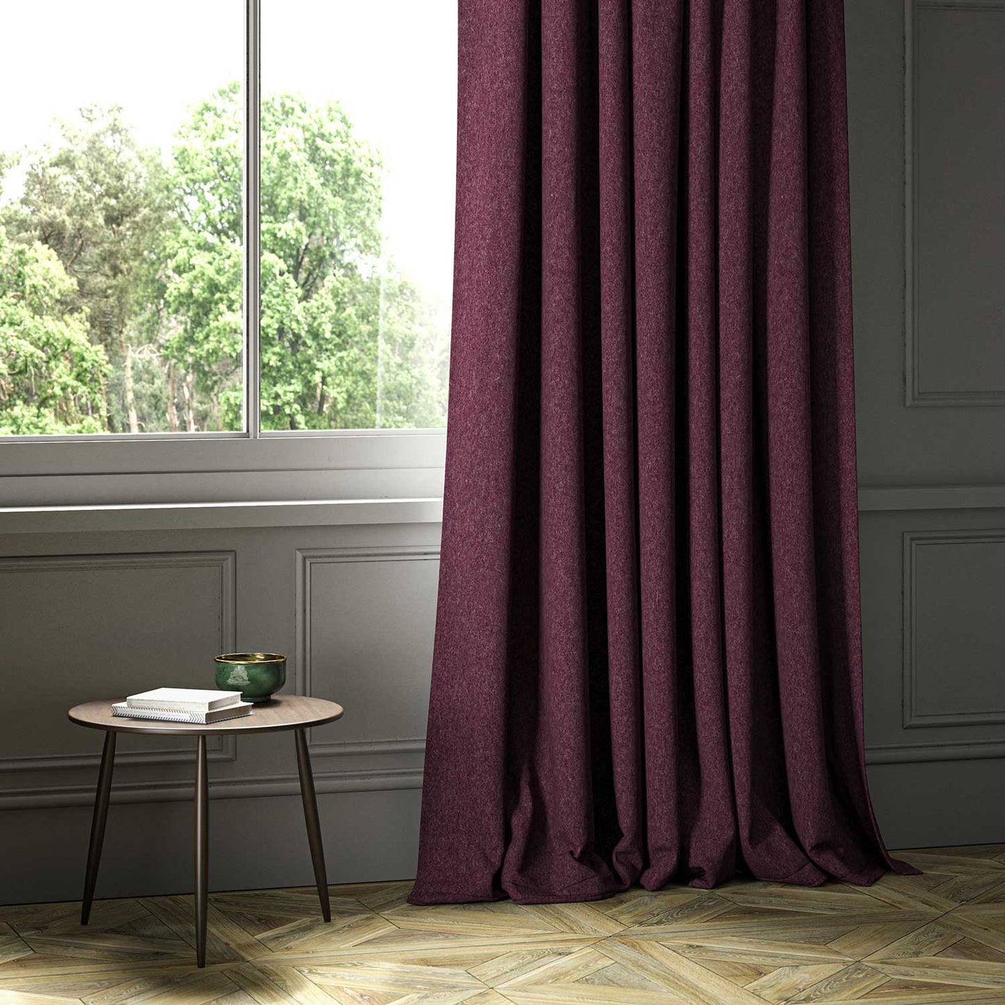 Linwood Lana Plum FR Made to Measure Curtains