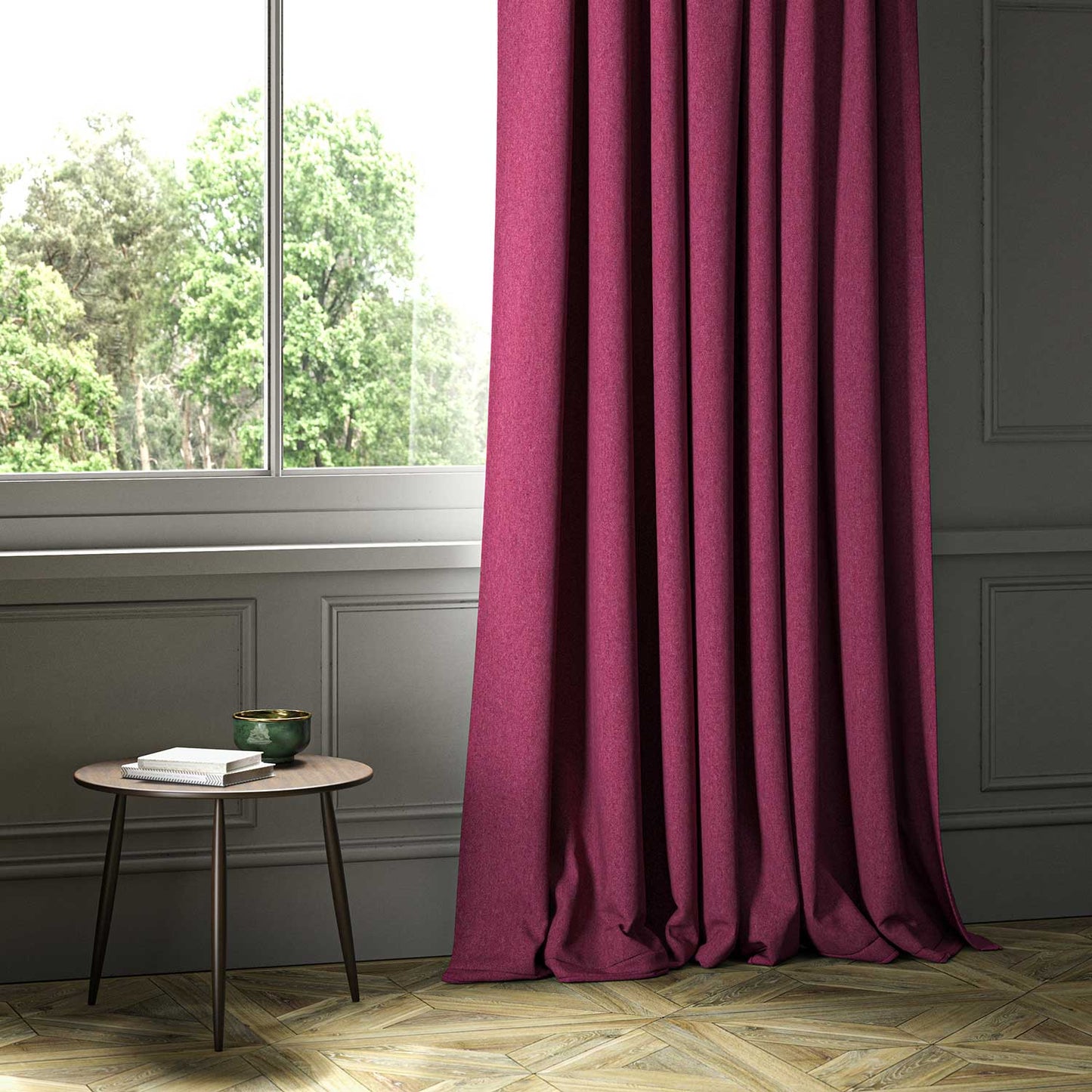 Linwood Lana Raspberry FR Made to Measure Curtains