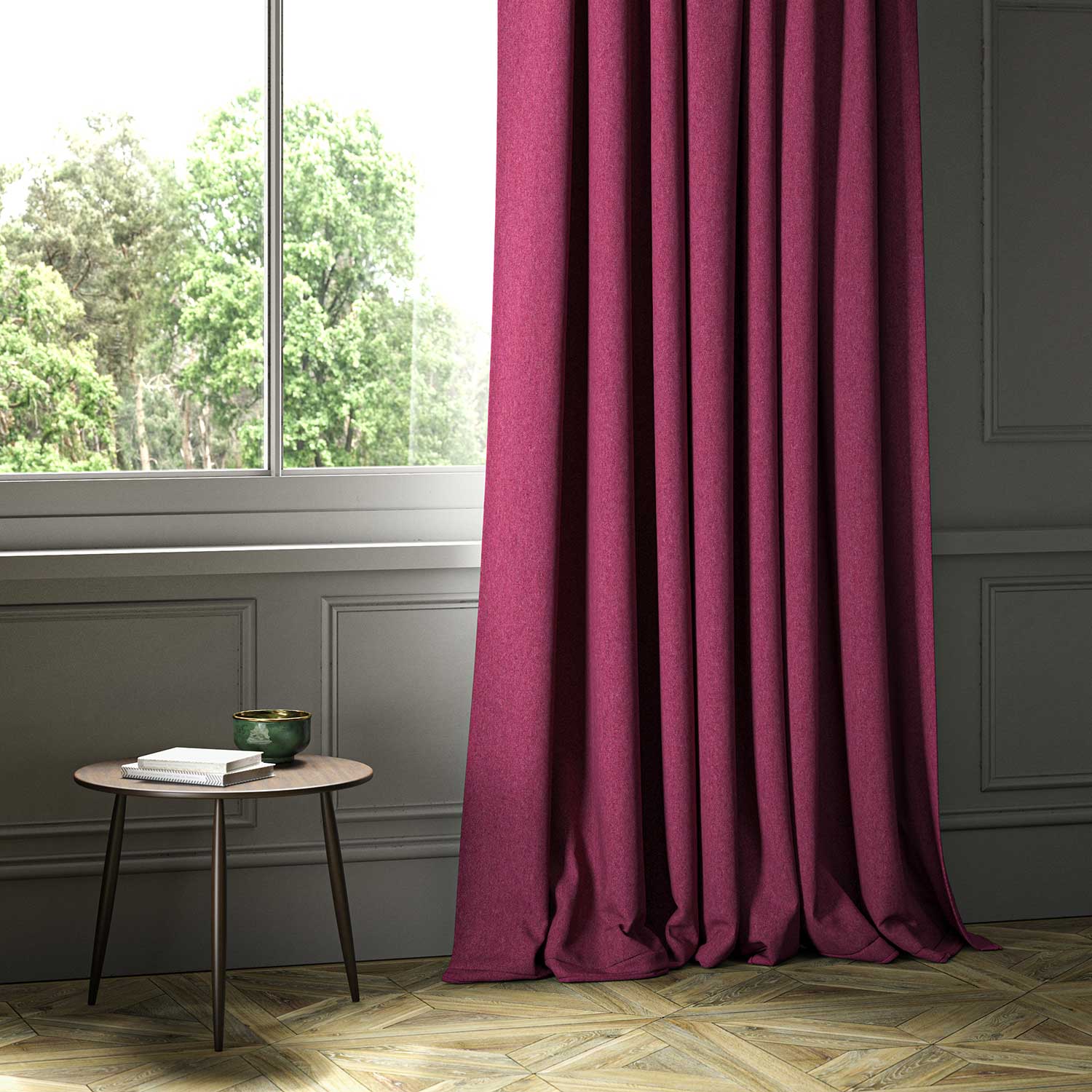 Linwood Lana Raspberry FR Made to Measure Curtains