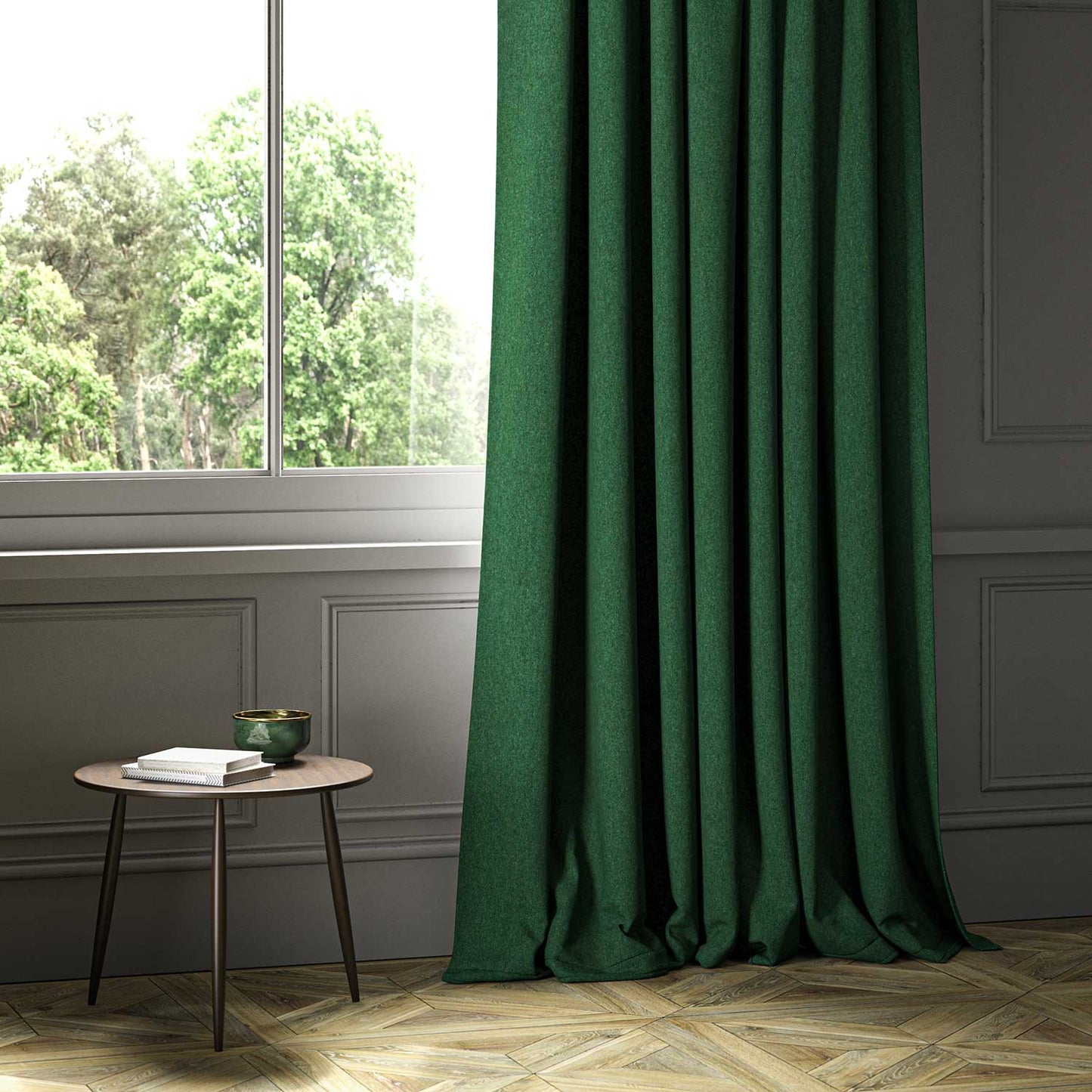 Linwood Lana Hunter Green FR Made to Measure Curtains