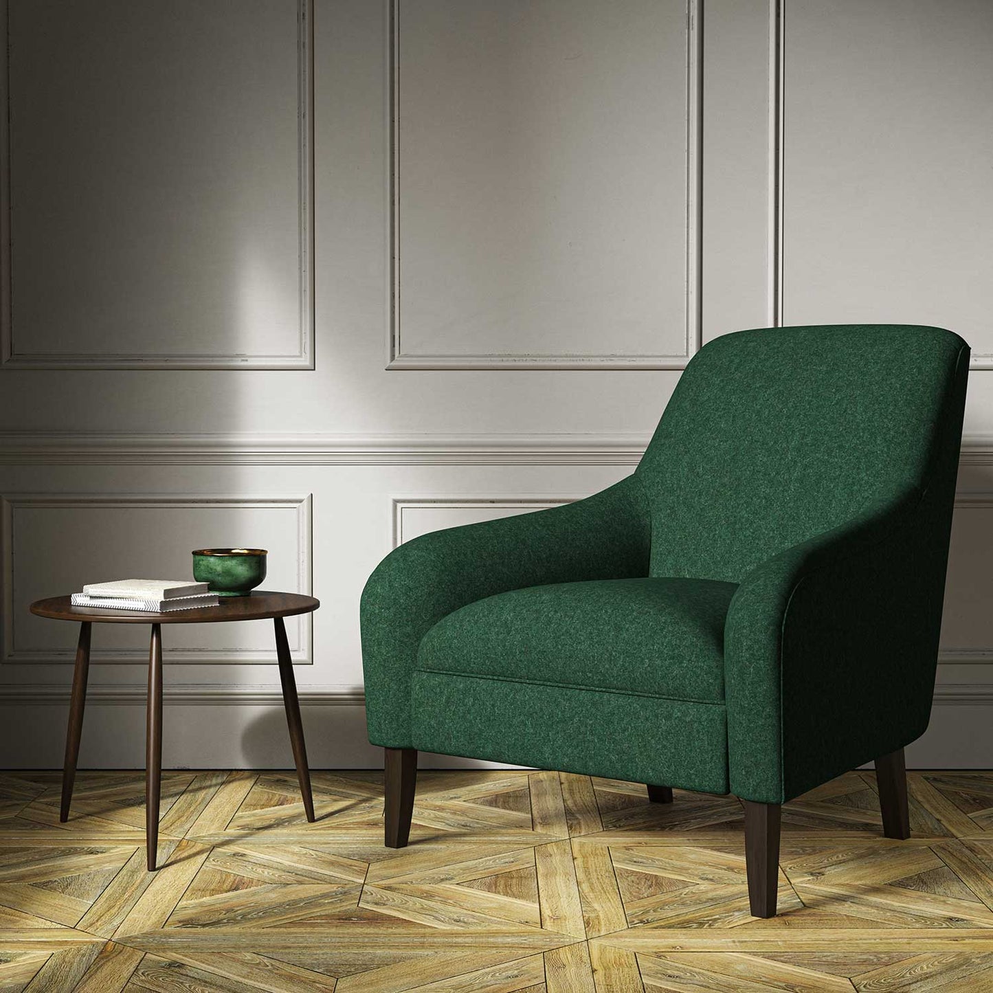 Linwood Lana Racing Green FR Made to Measure Curtains