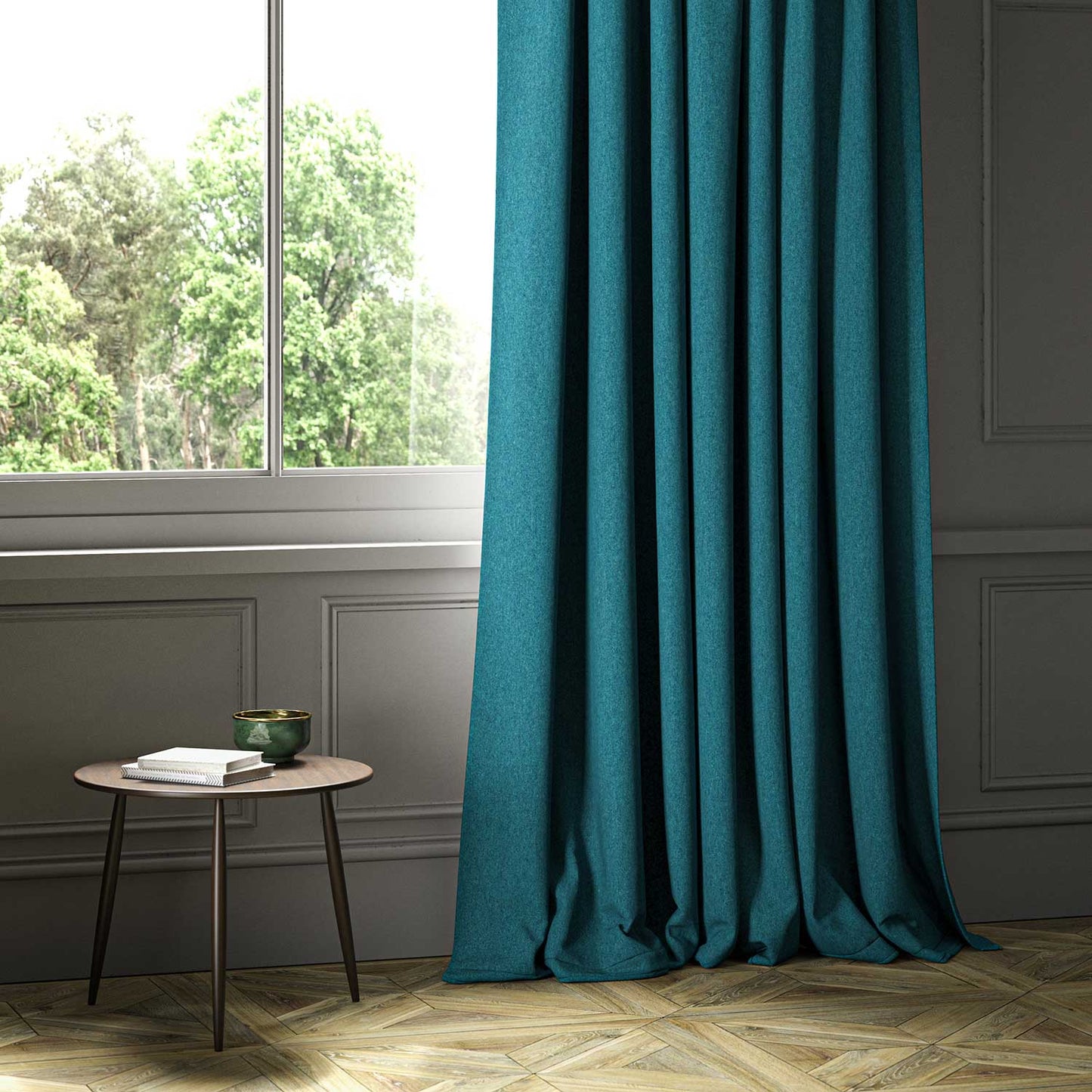 Linwood Lana Peacock FR Made to Measure Curtains