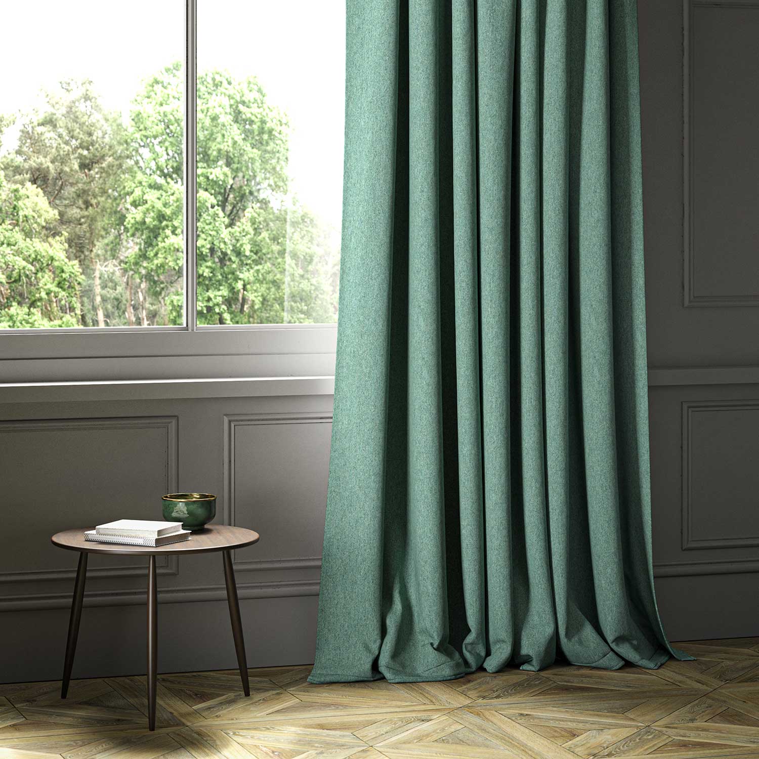 Linwood Lana Seagreen FR Made to Measure Curtains