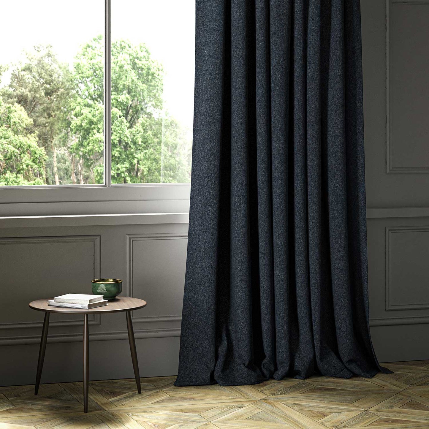 Linwood Lana Cobalt FR Made to Measure Curtains