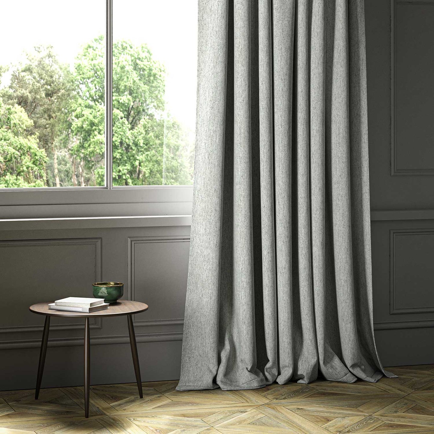 Linwood Lana Silver FR Made to Measure Curtains