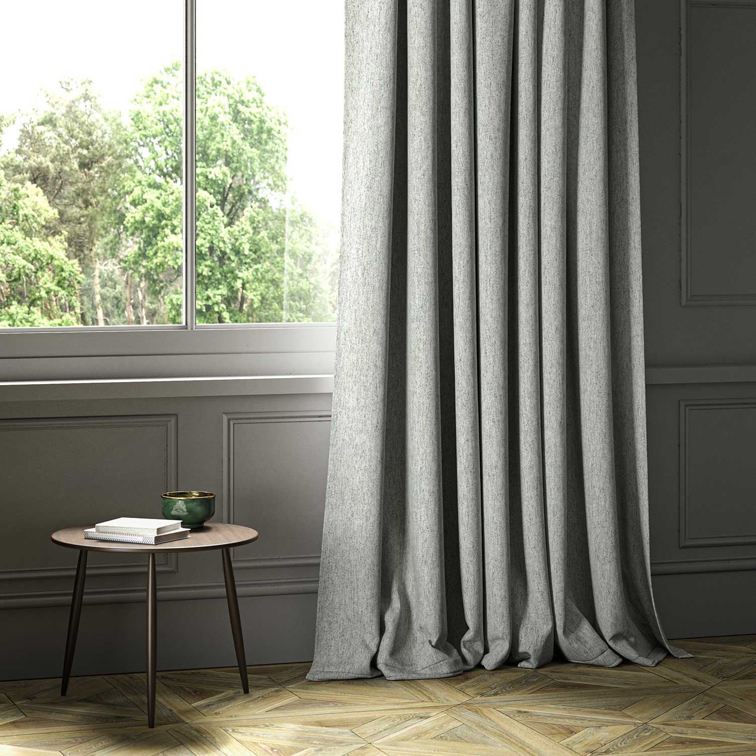 Linwood Lana Silver FR Made to Measure Curtains