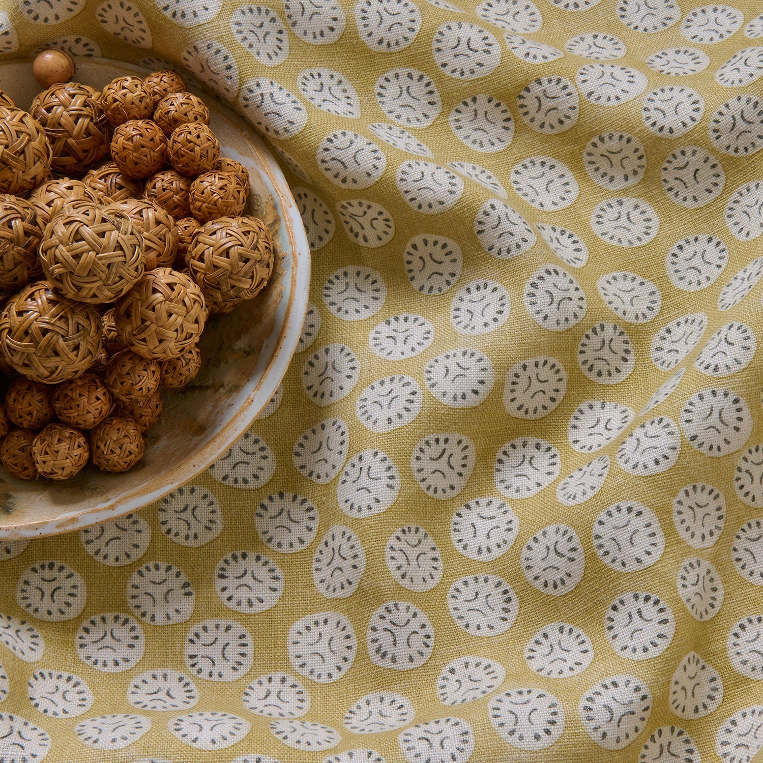 Linwood Chitgar Yellow Lichen Made to Measure Curtains