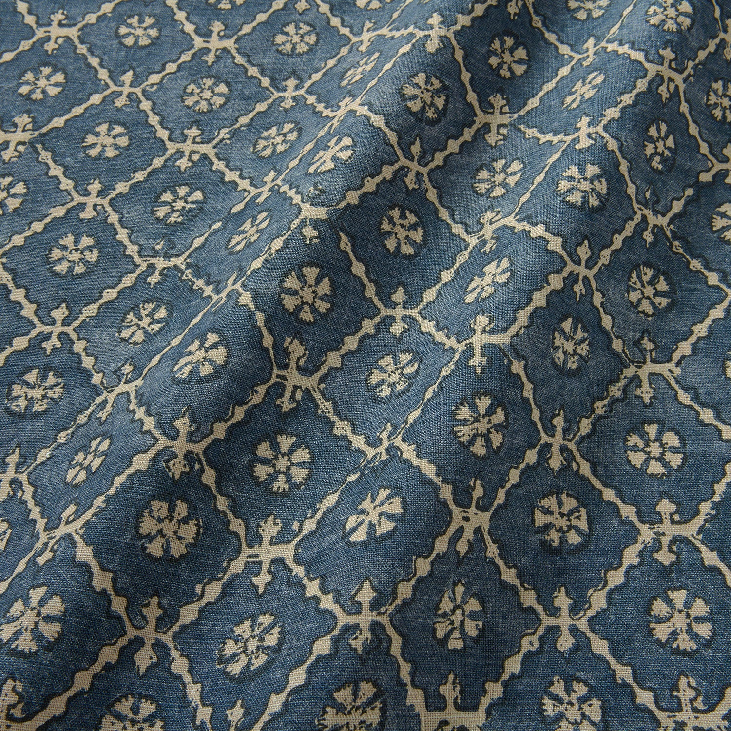 Linwood Khiva Dark Indigo Made to Measure Curtains