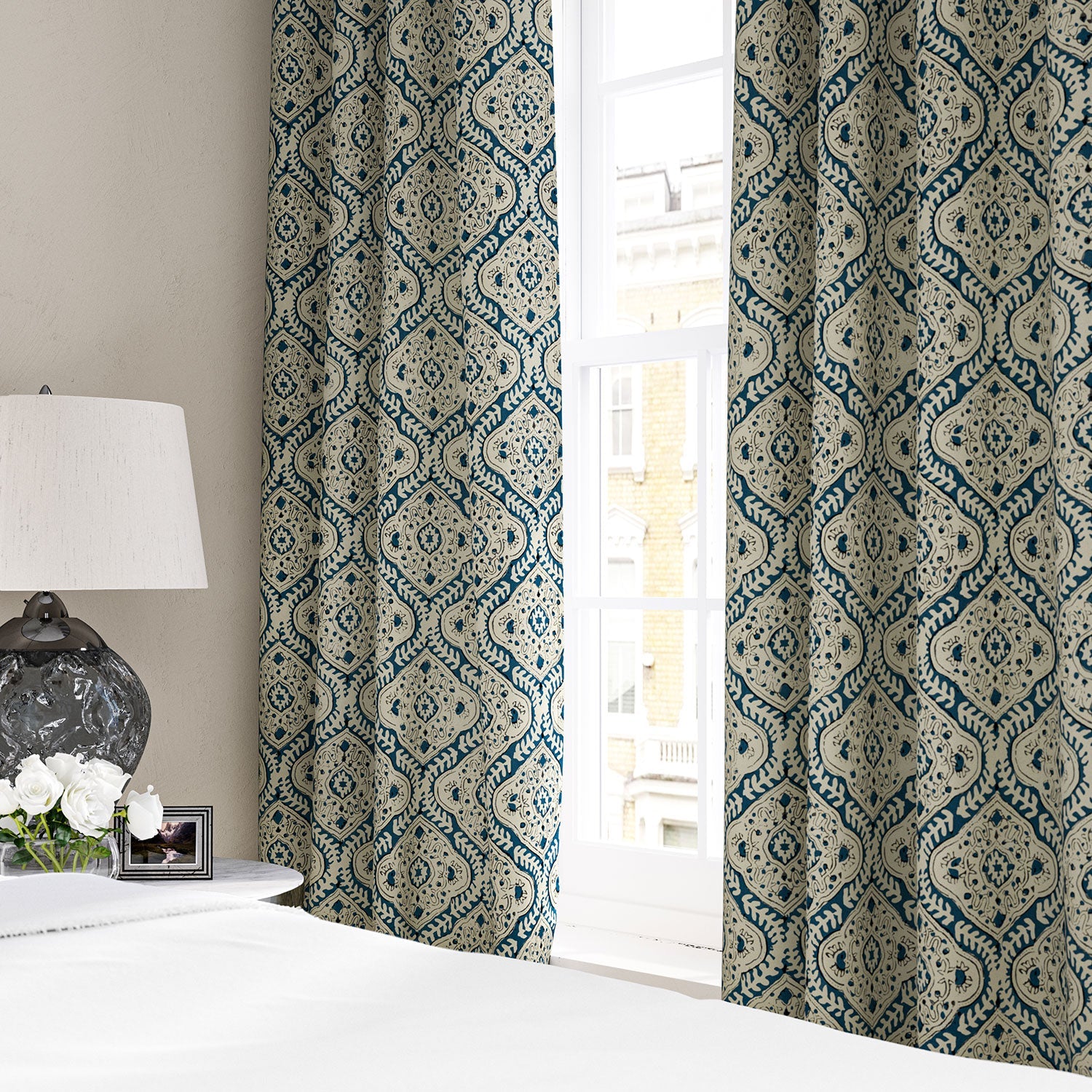 Linwood Kala Indigo Made to Measure Curtains