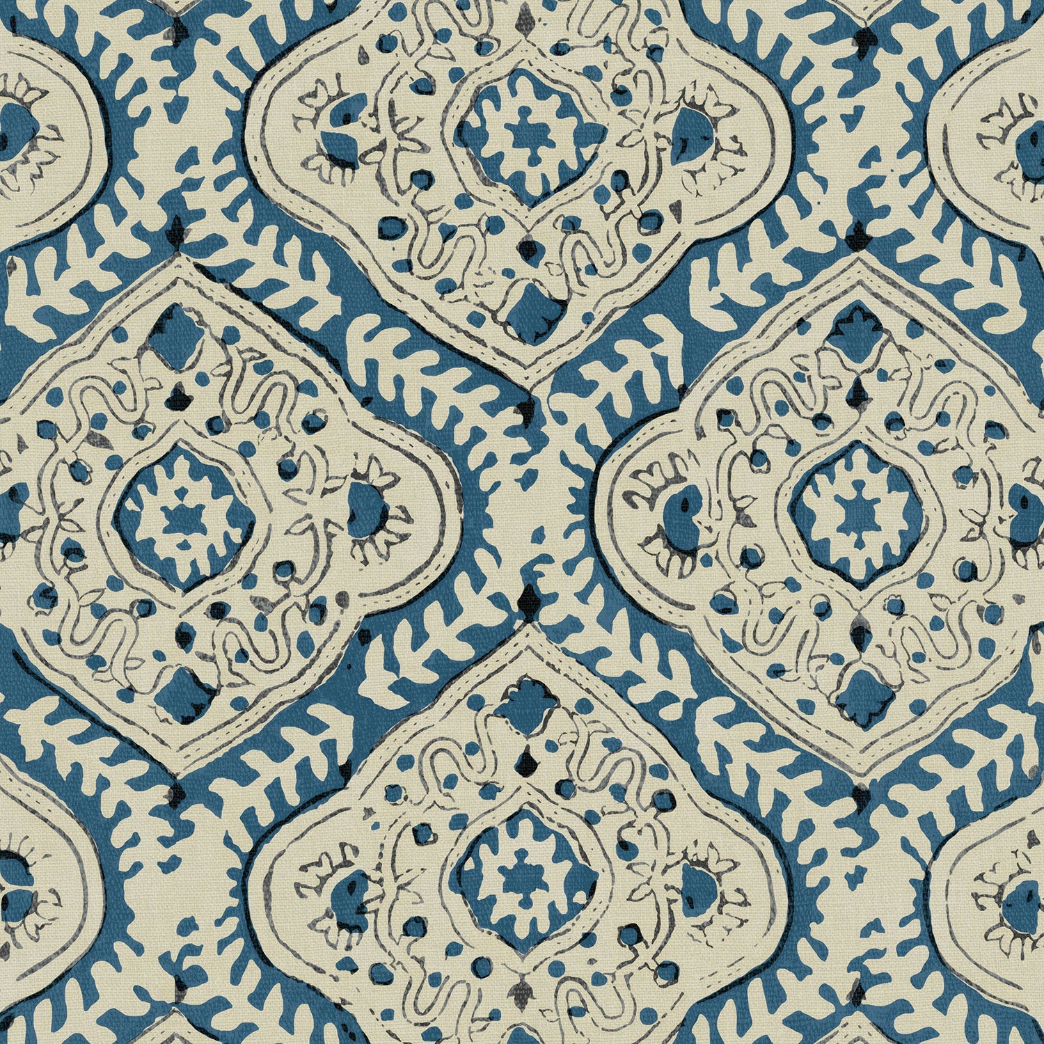 Linwood Kala Indigo FR Made to Measure Curtains