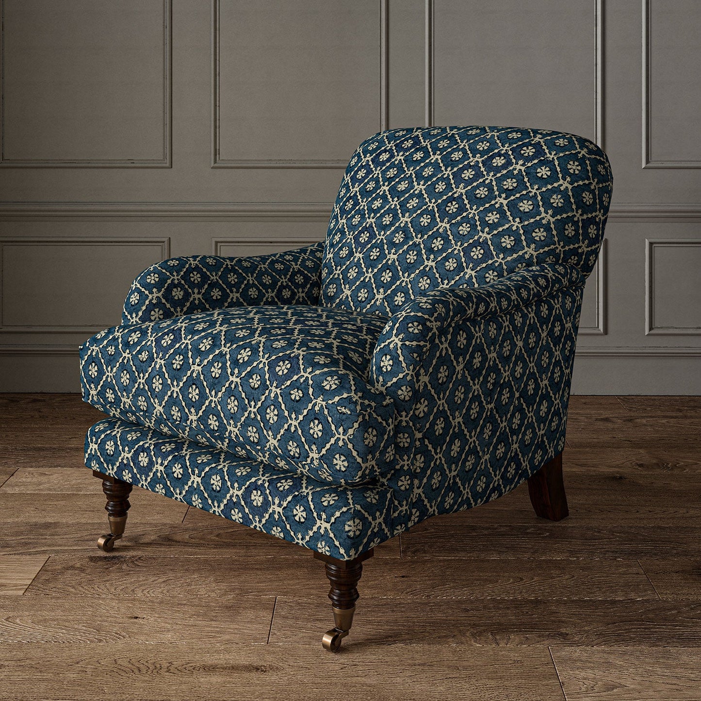 Linwood Khiva Dark Indigo Made to Measure Curtains