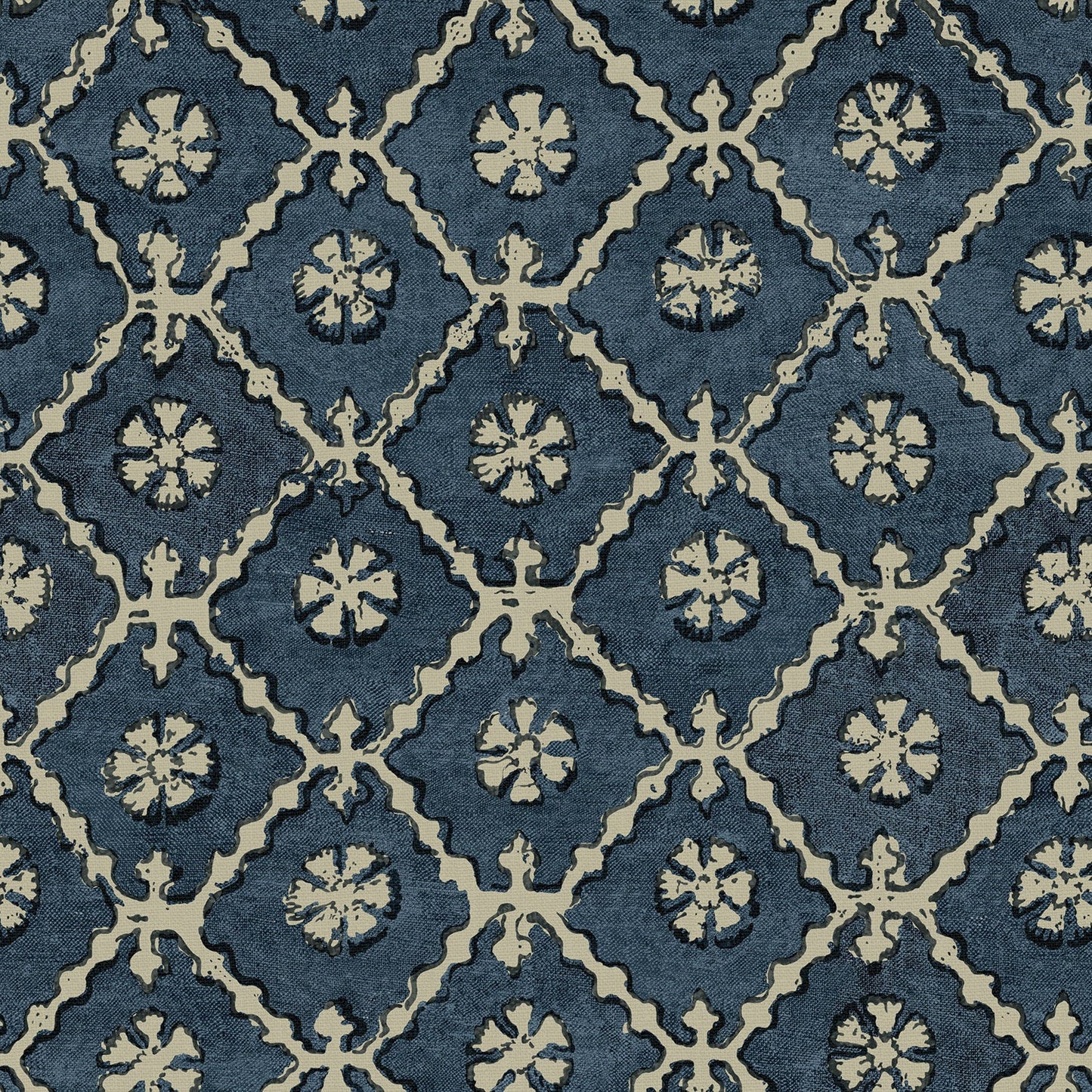 Linwood Khiva Dark Indigo Made to Measure Curtains