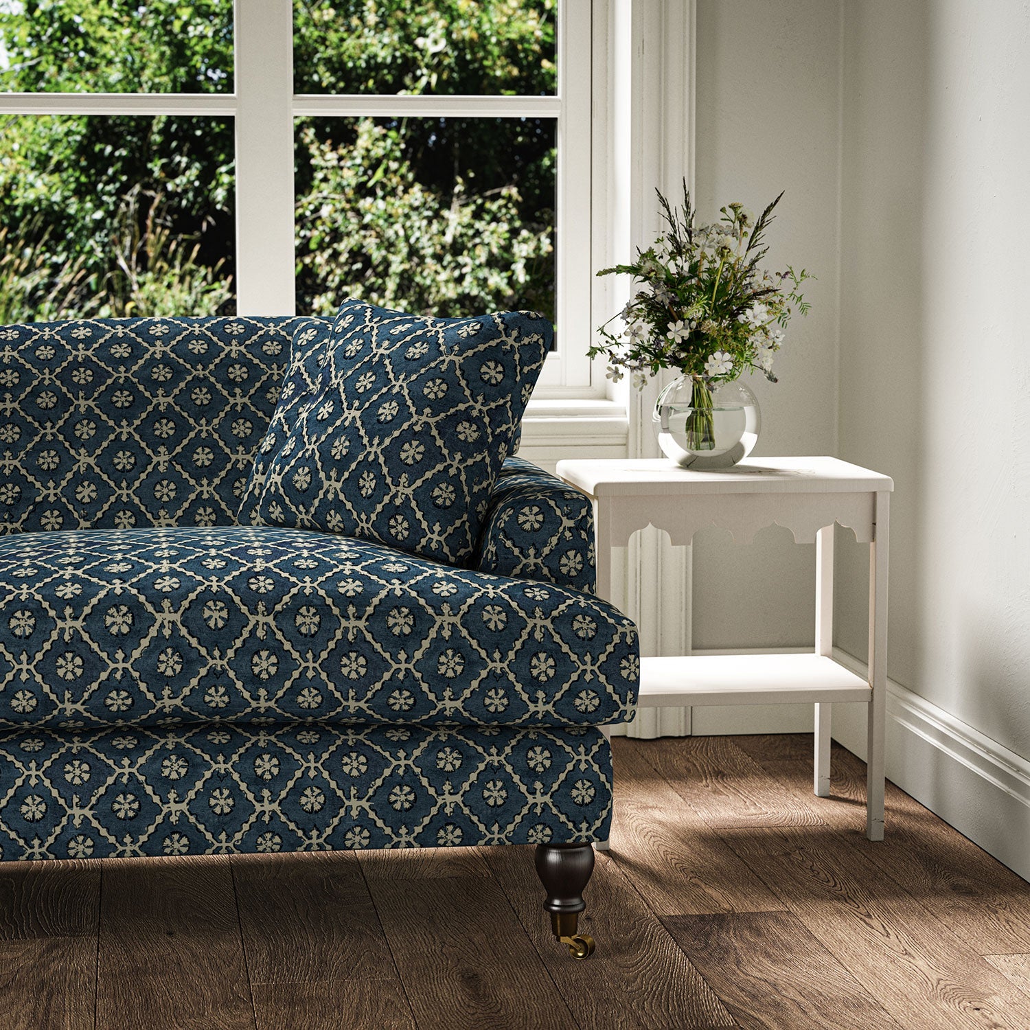 Linwood Khiva Dark Indigo FR Made to Measure Curtains