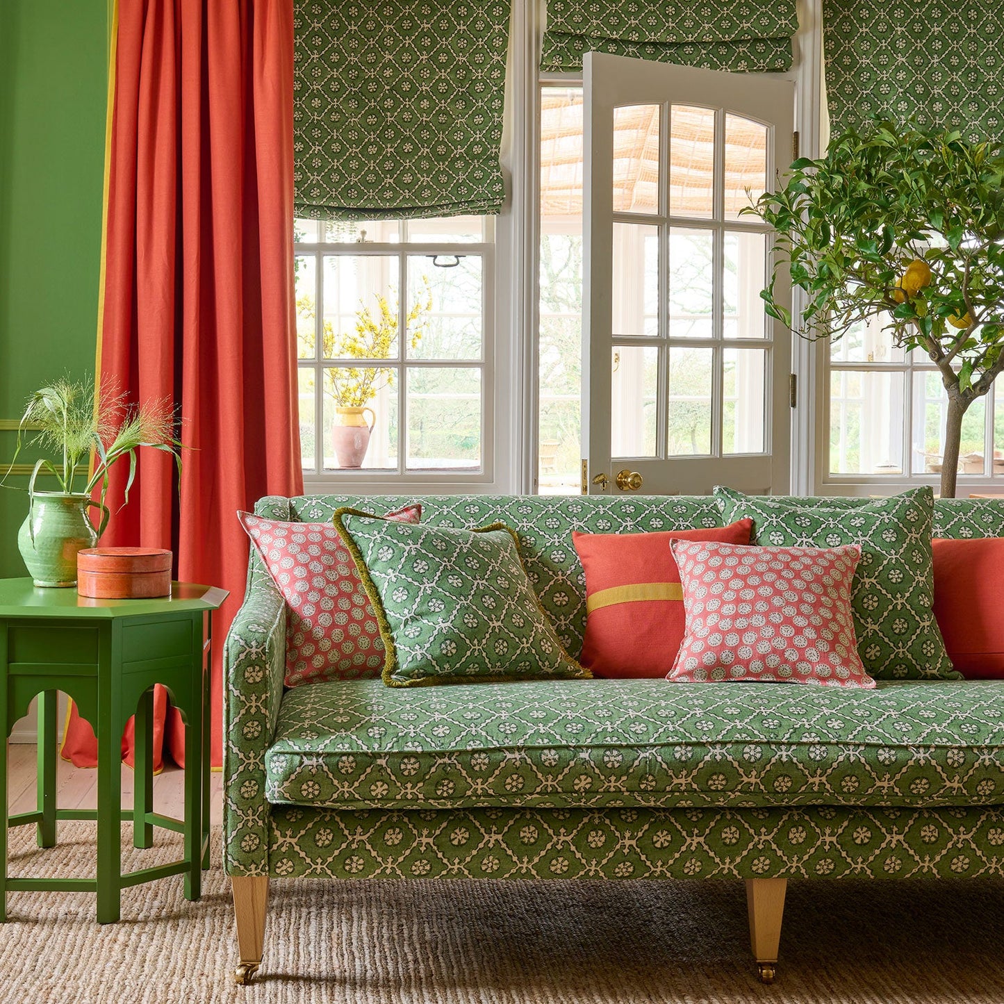 Linwood Khiva Grass FR Made to Measure Curtains