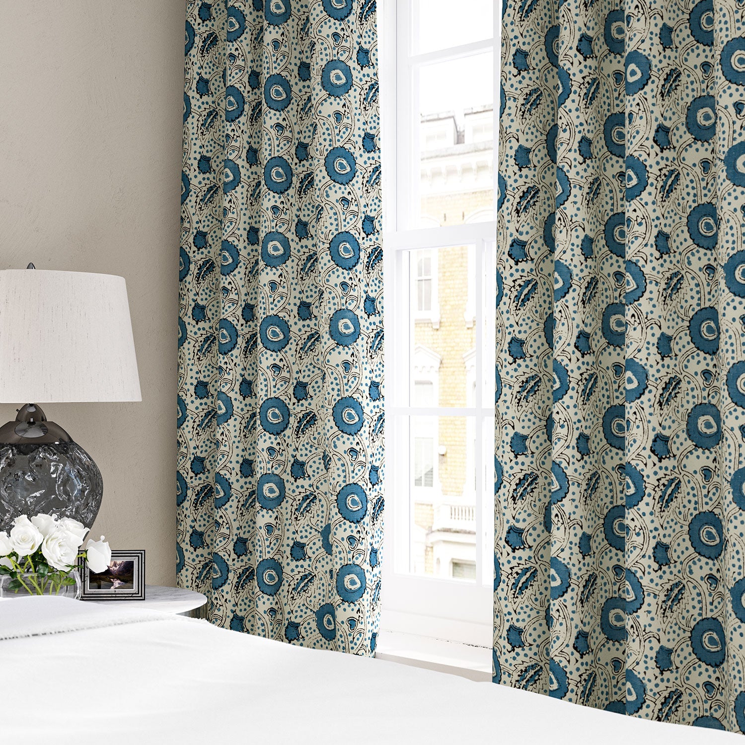 Linwood Rubia Cobalt Made to Measure Curtains