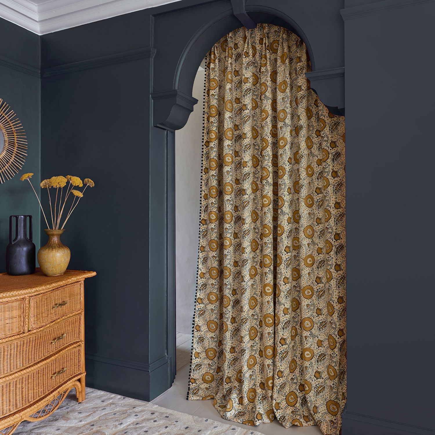 Linwood Rubia Ochre FR Made to Measure Curtains