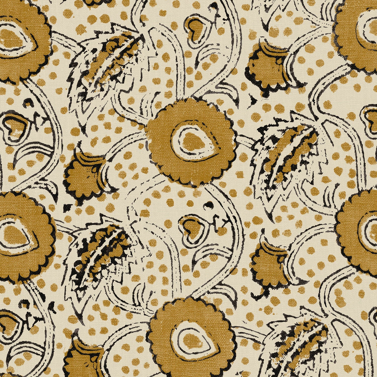 Linwood Rubia Ochre FR Made to Measure Curtains