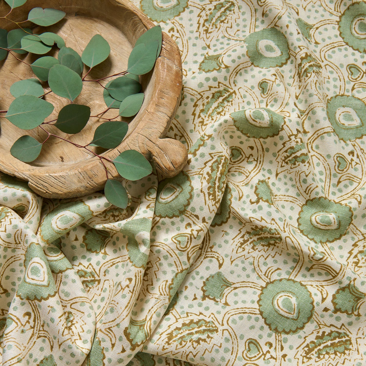 Linwood Rubia Sage FR Made to Measure Curtains