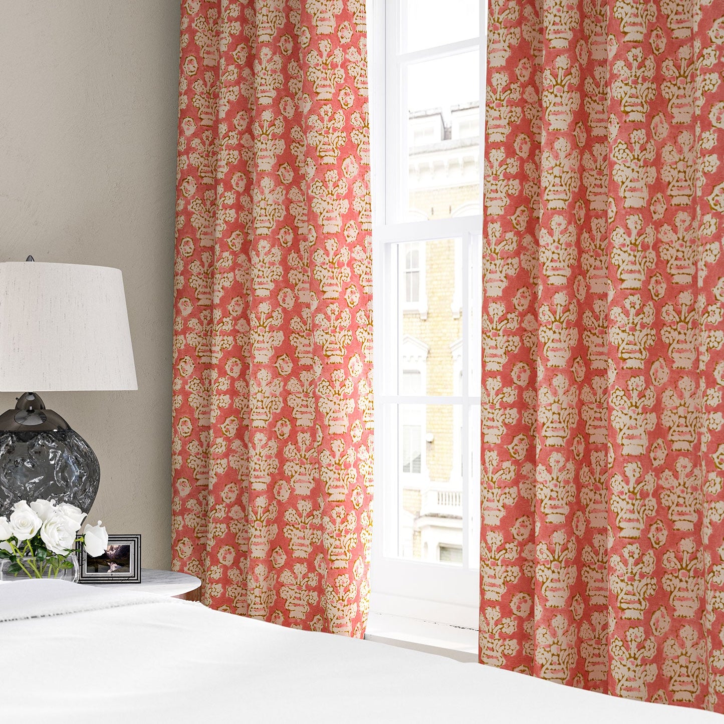 Linwood Shirin Coral Made to Measure Curtains