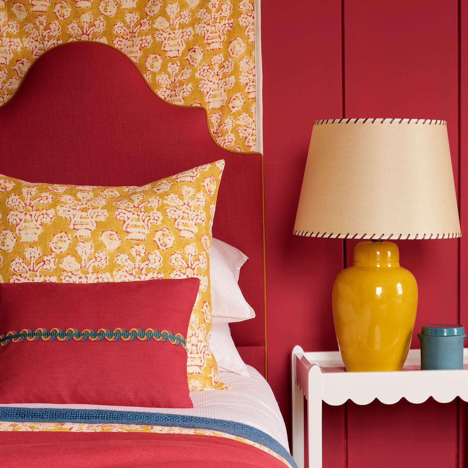 Linwood Shirin Rhubarb & Custard FR Made to Measure Curtains