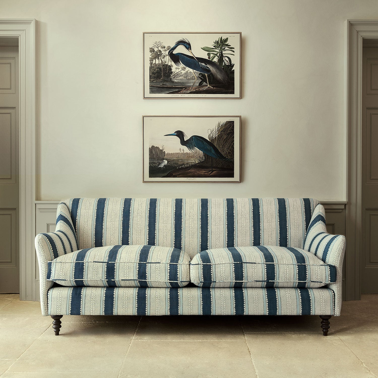 Linwood Dimity Indigo Made to Measure Curtains