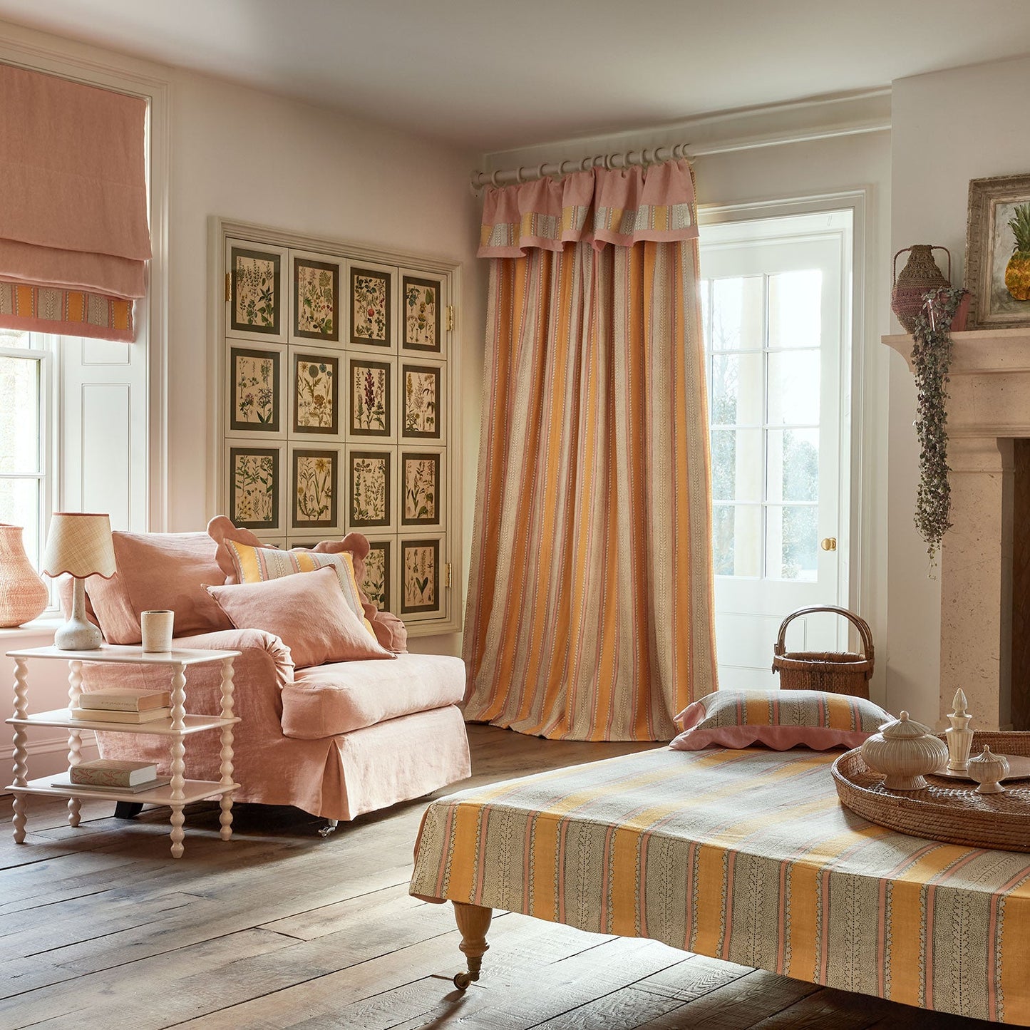 Linwood Dimity Mango FR Made to Measure Curtains