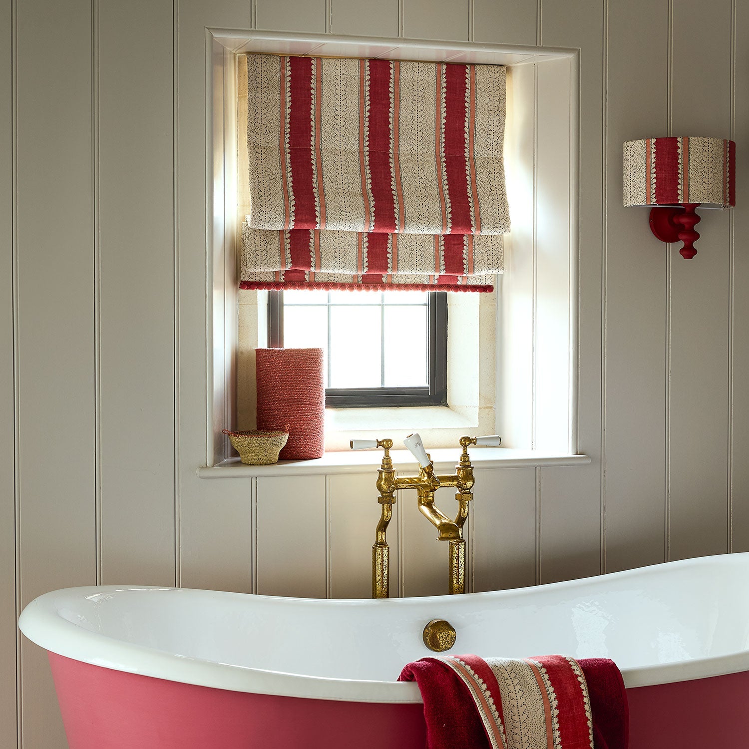 Linwood Dimity Pomegranate Made to Measure Curtains