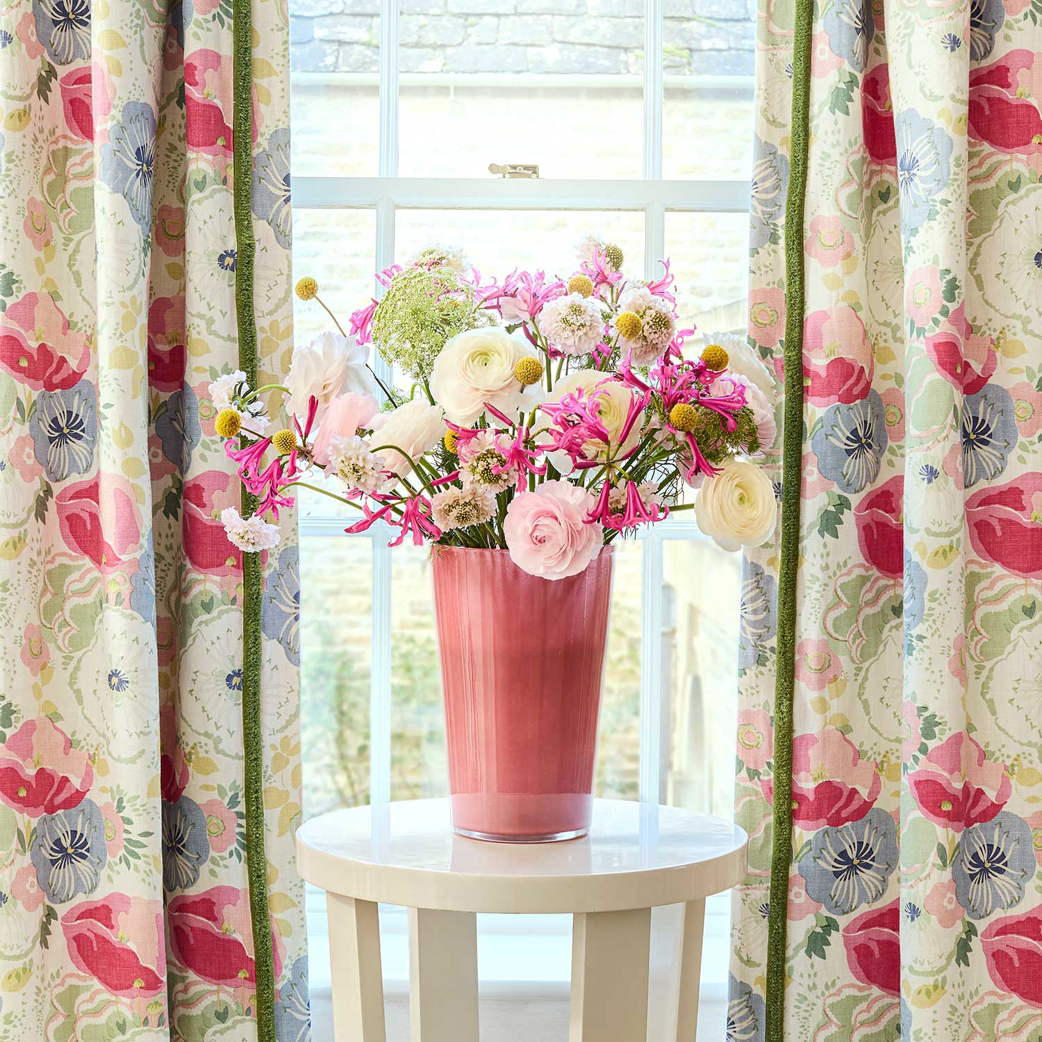 Linwood Joni Raspberry FR Made to Measure Curtains