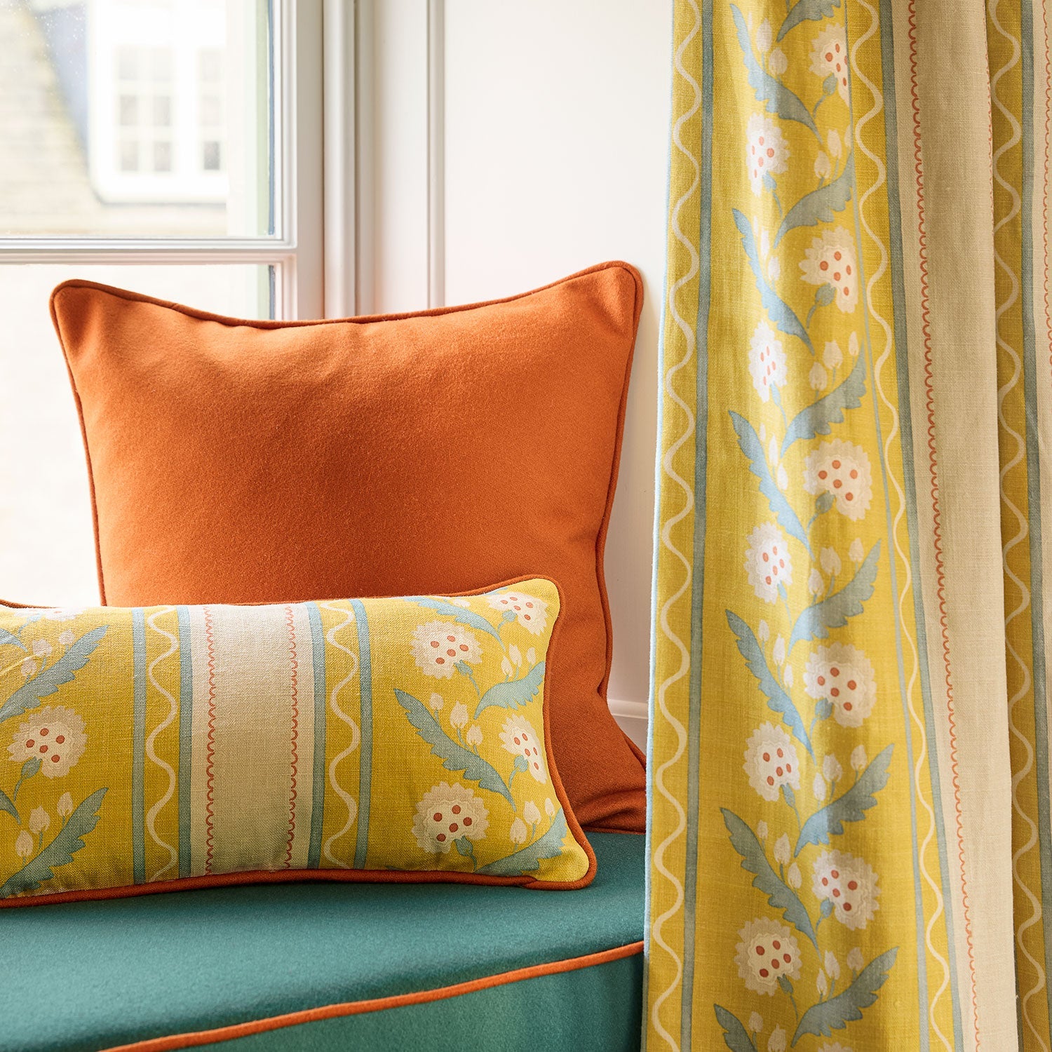 Linwood Polly Stripe Mimosa Made to Measure Curtains
