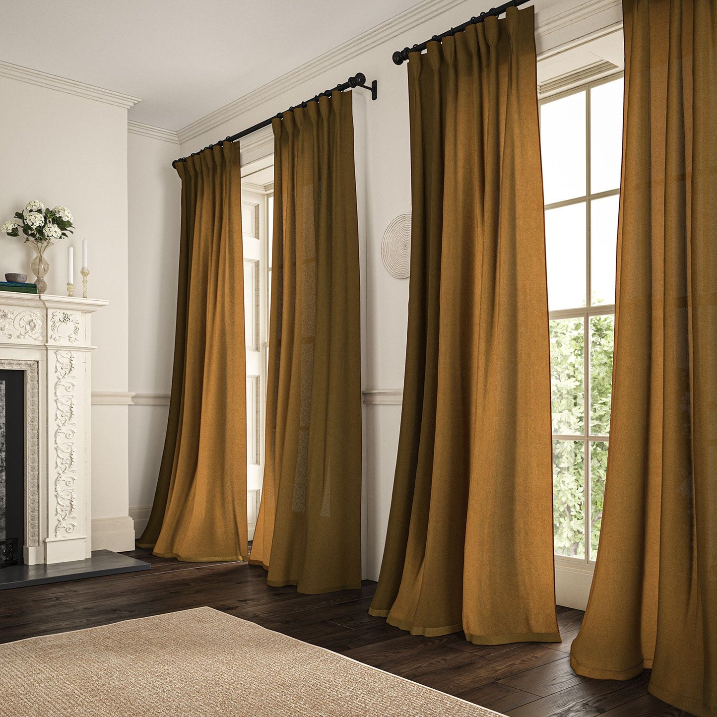 Linwood Marietta Cinnamon Made to Measure Curtains