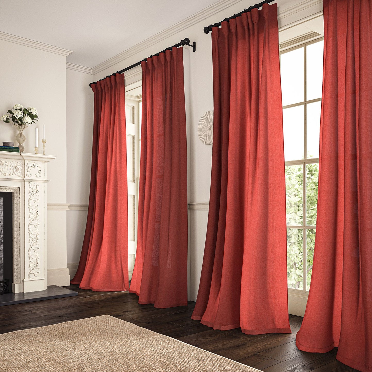 Linwood Marietta Country Red Made to Measure Curtains