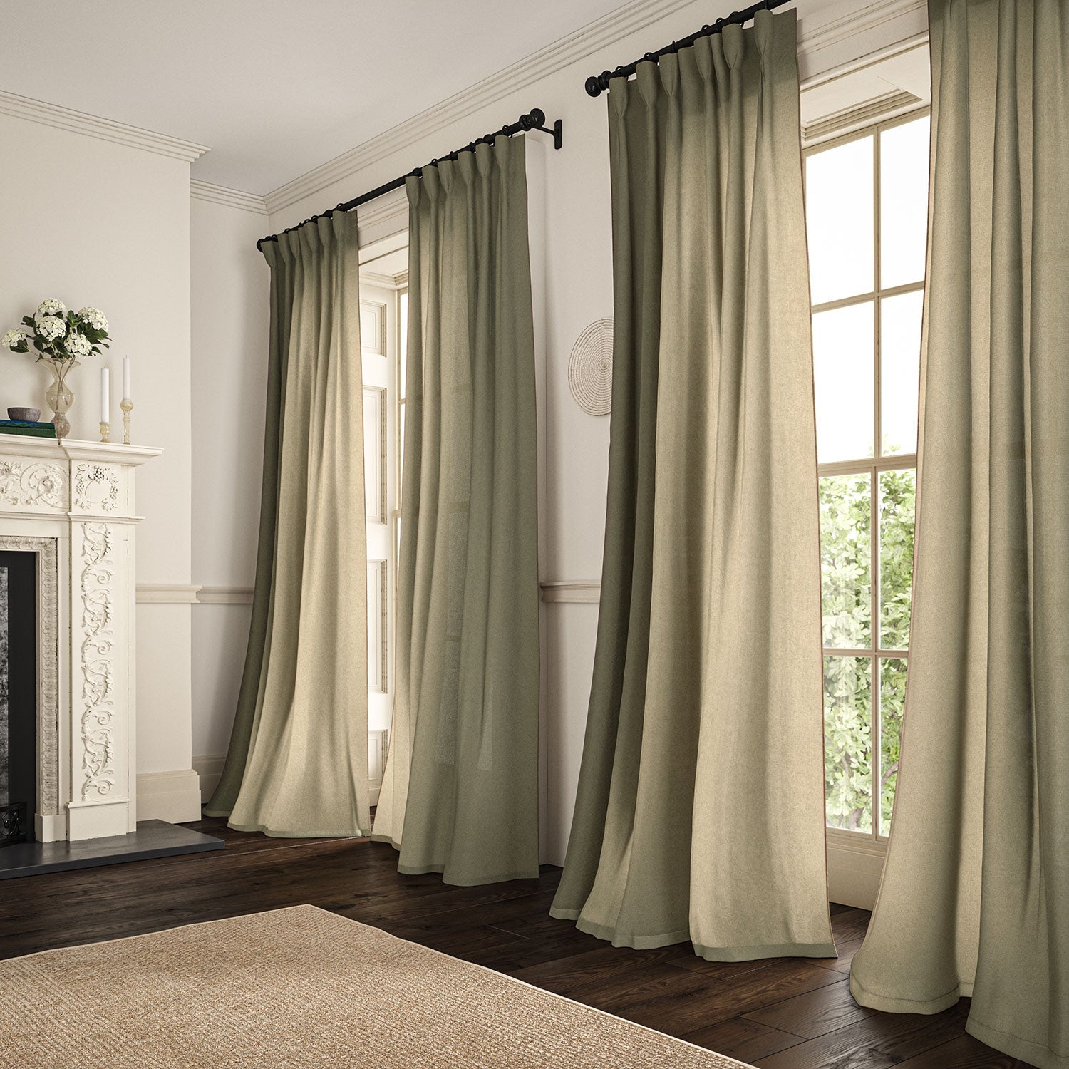 Linwood Marietta Mushroom Made to Measure Curtains